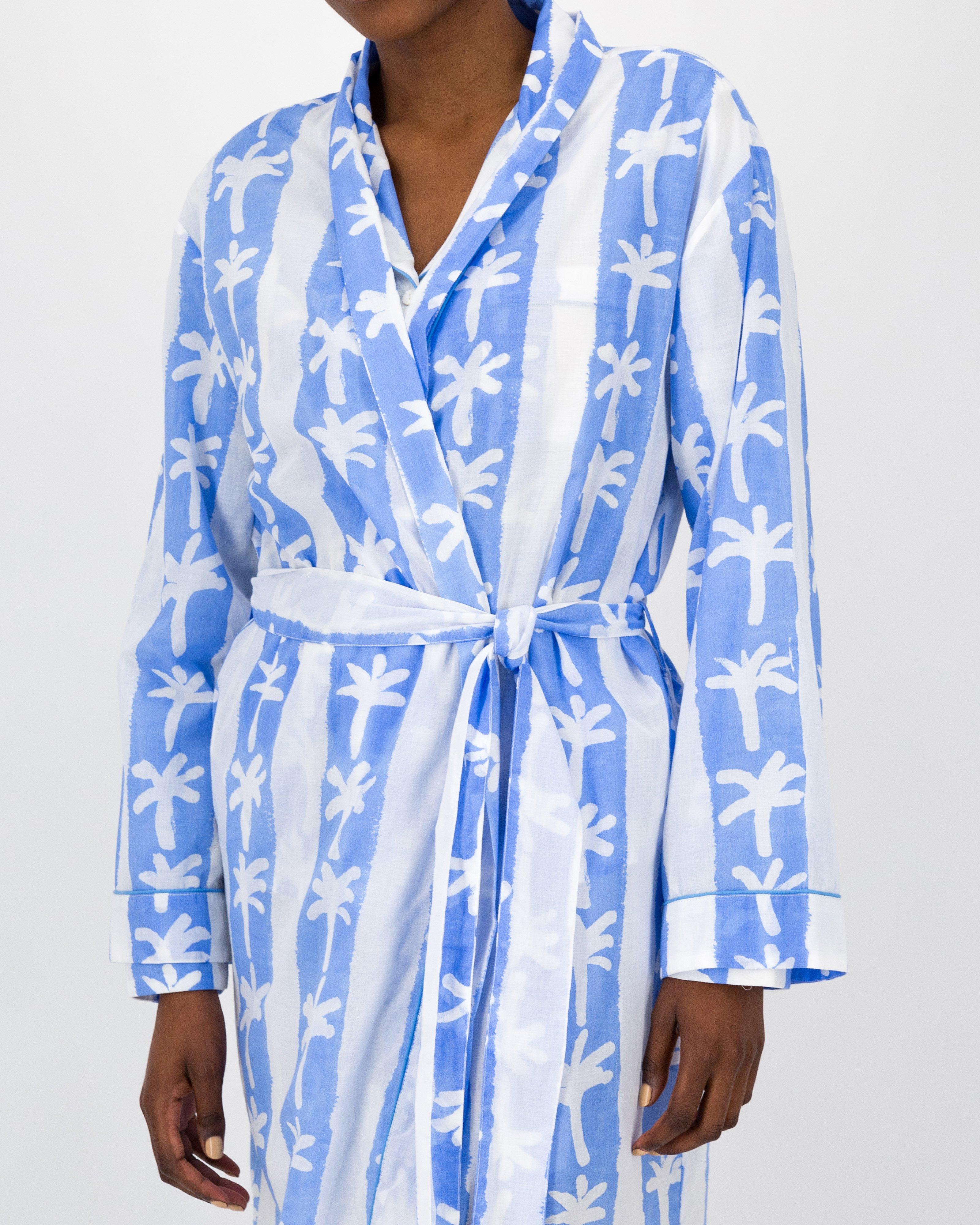 Mari Tropical Print Gown -  Blue