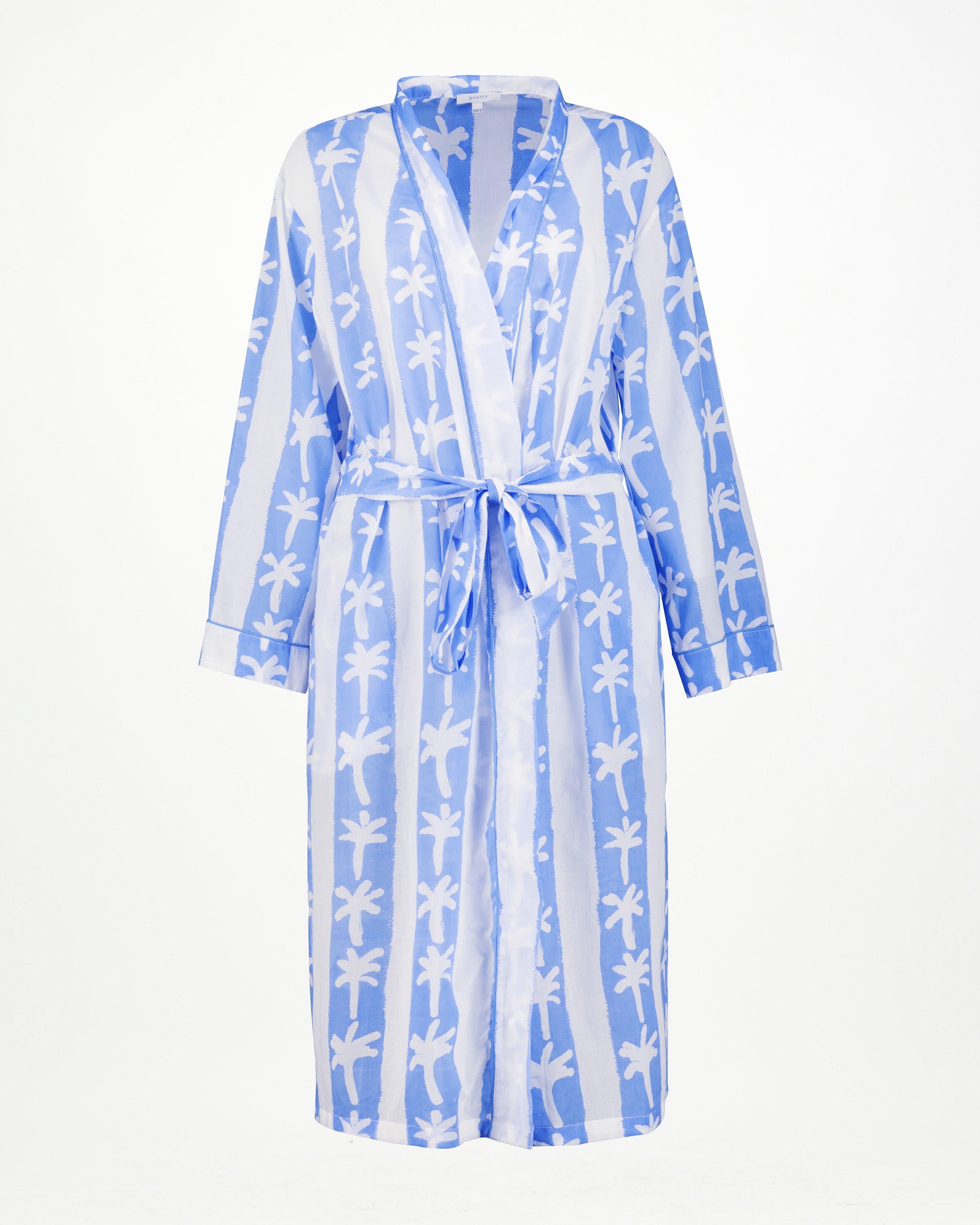 Mari Tropical Print Gown -  Blue