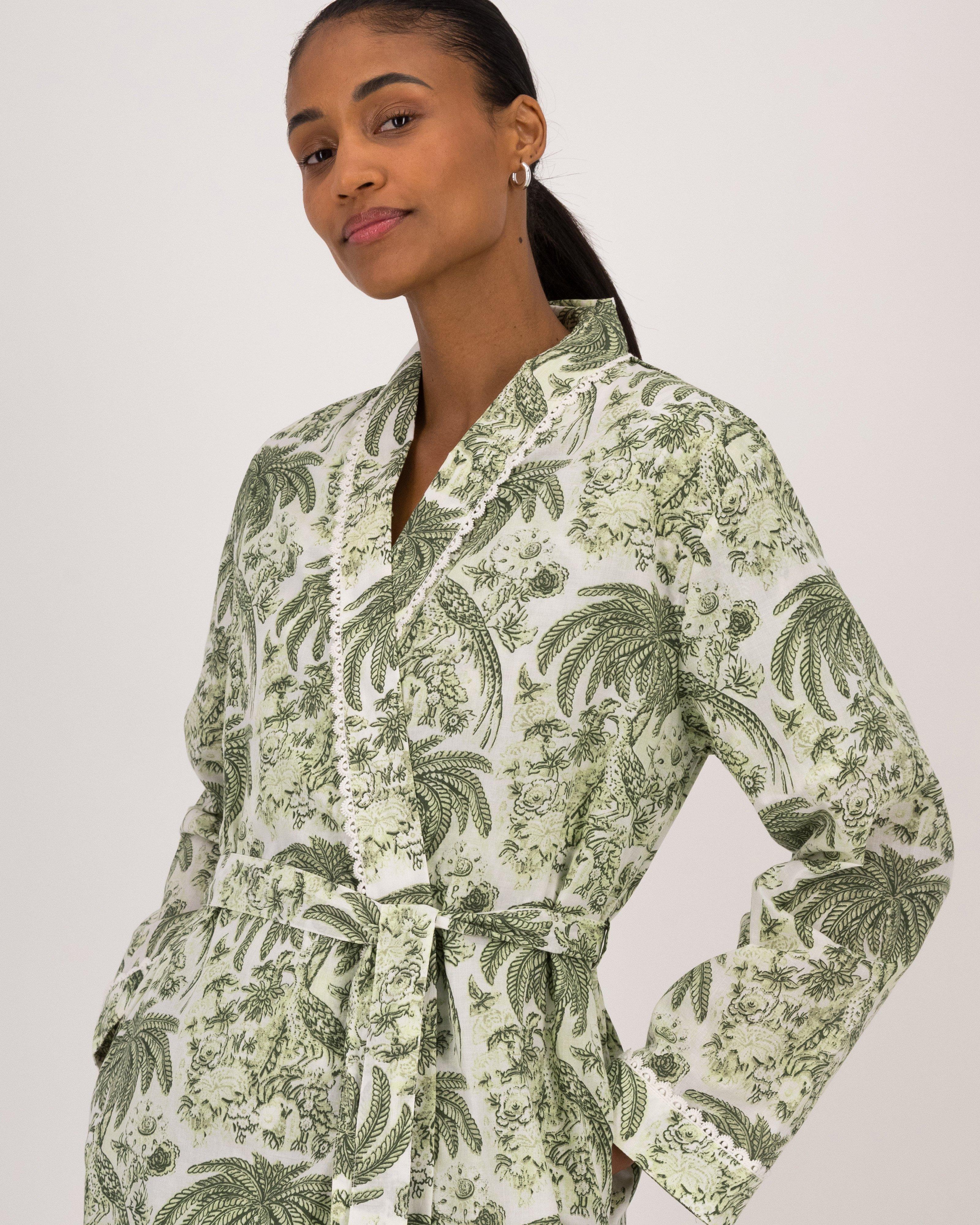 Lillana Printed Gown -  Sage