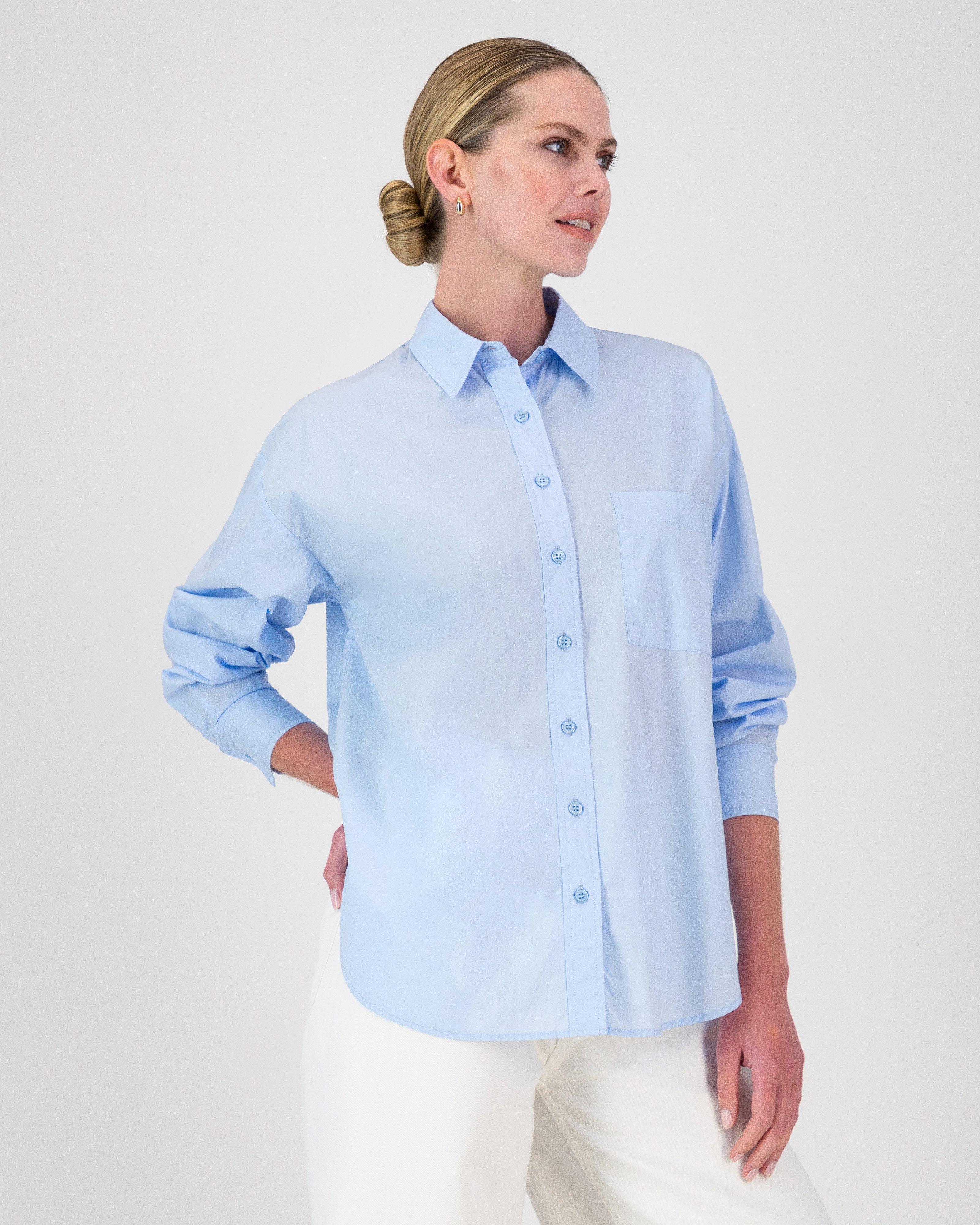 Jones Poplin Shirt -  Blue