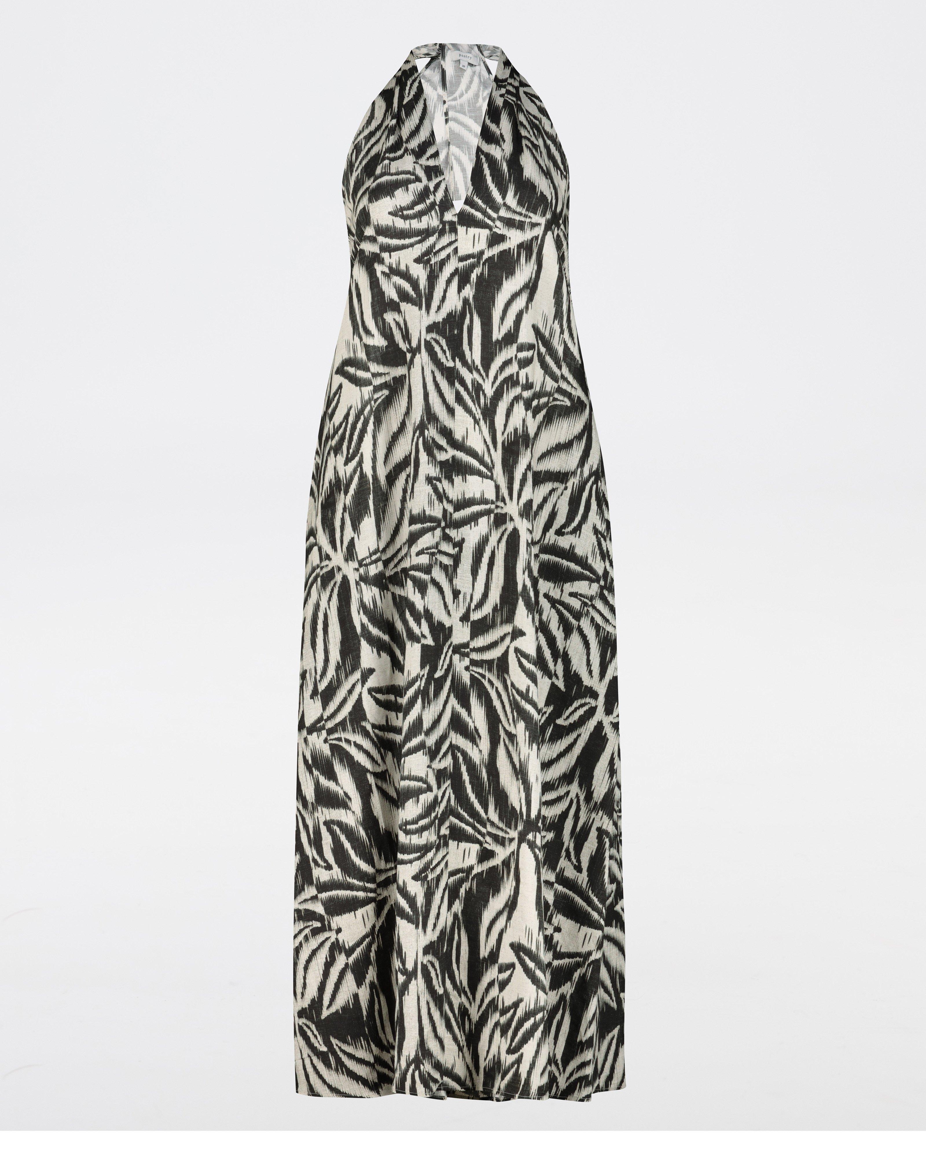 Connor Printed Dress -  Black