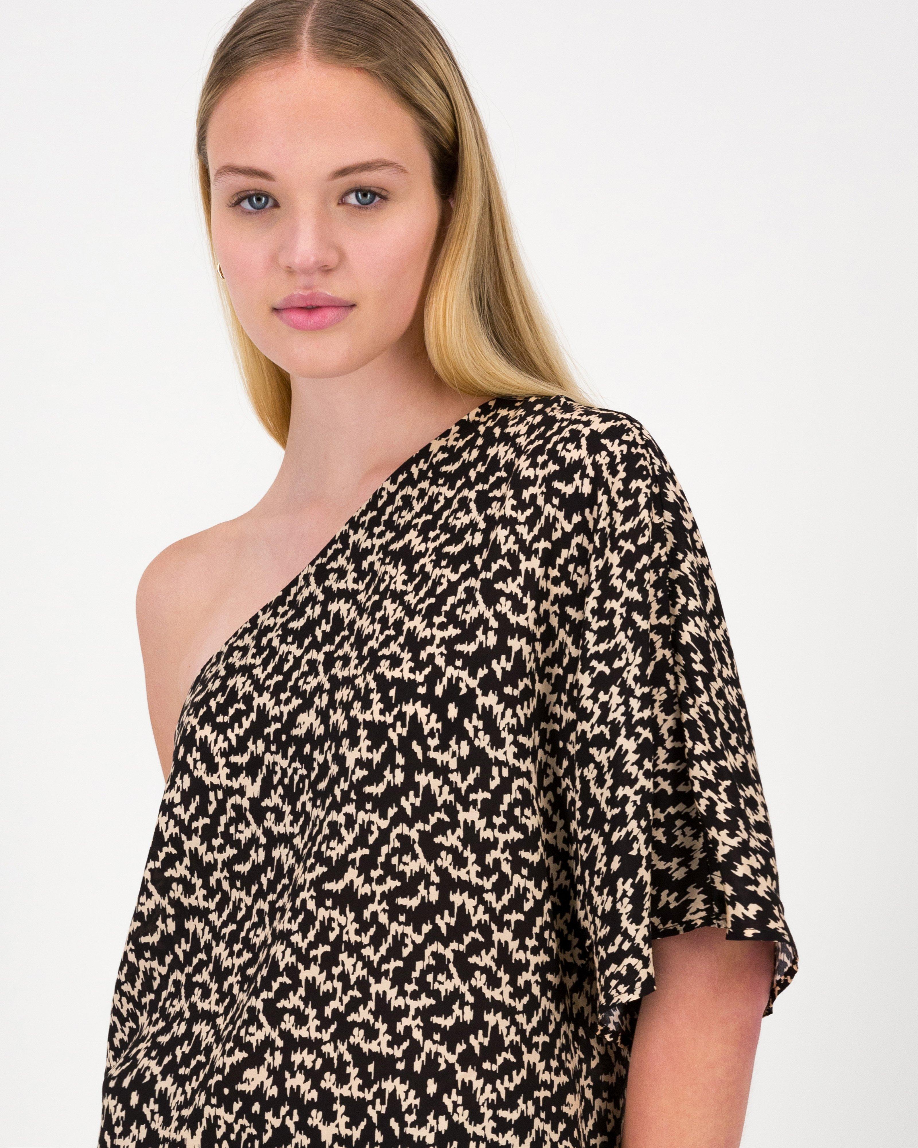 Jules Feminine Woven Blouse -  Black