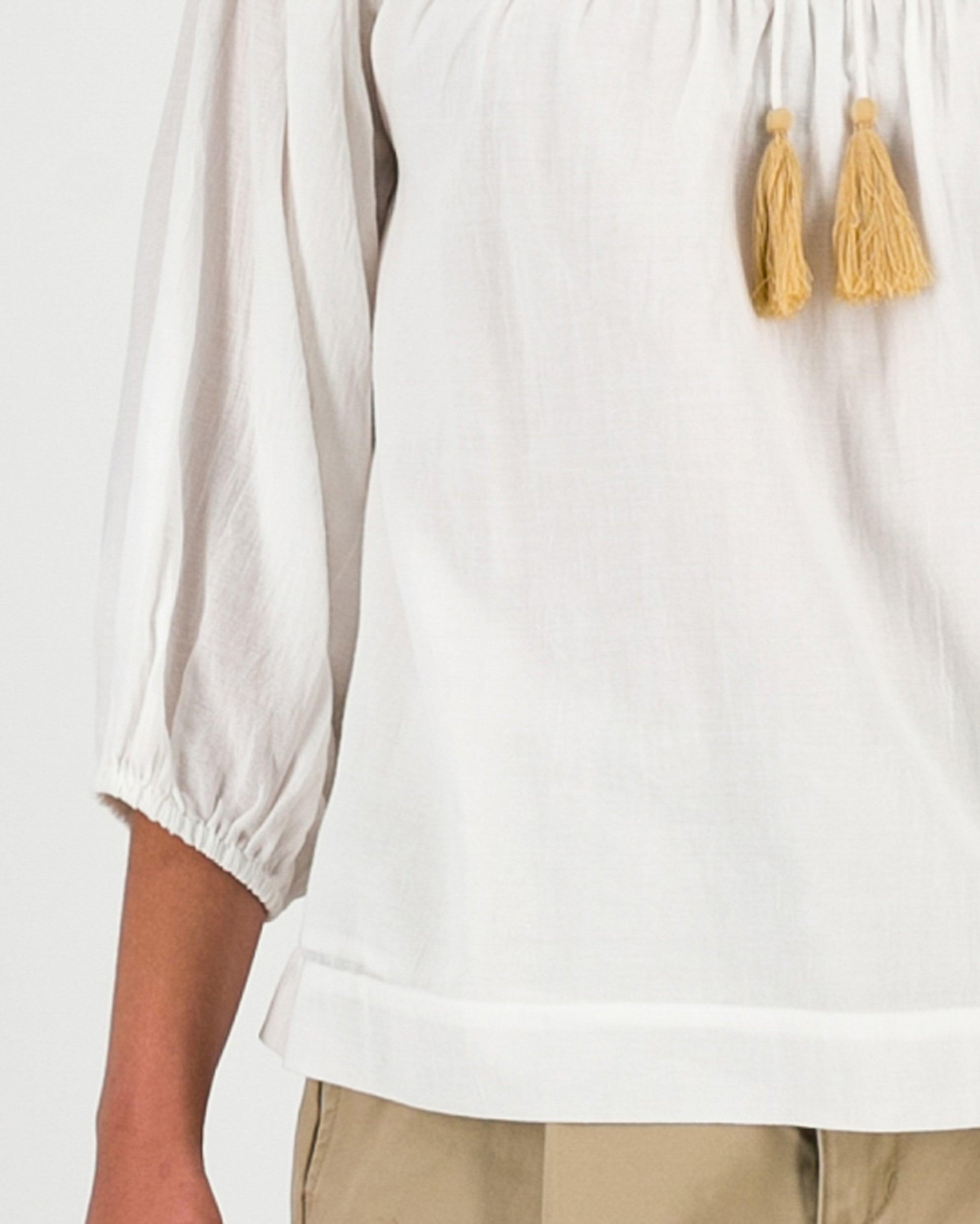 Rare Earth Women’s Priya Embroidered Blouse -  Milk