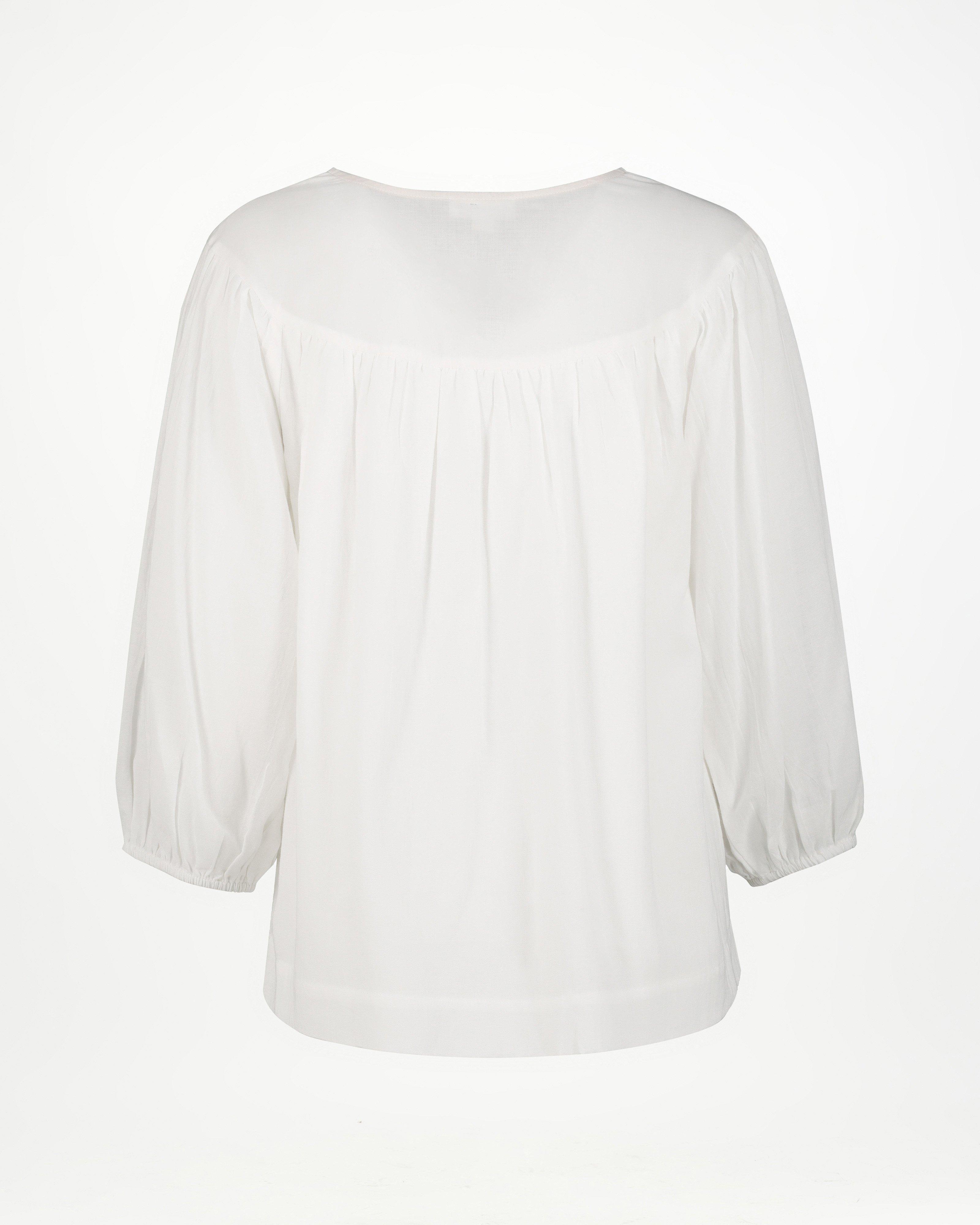 Rare Earth Women’s Priya Embroidered Blouse -  Milk