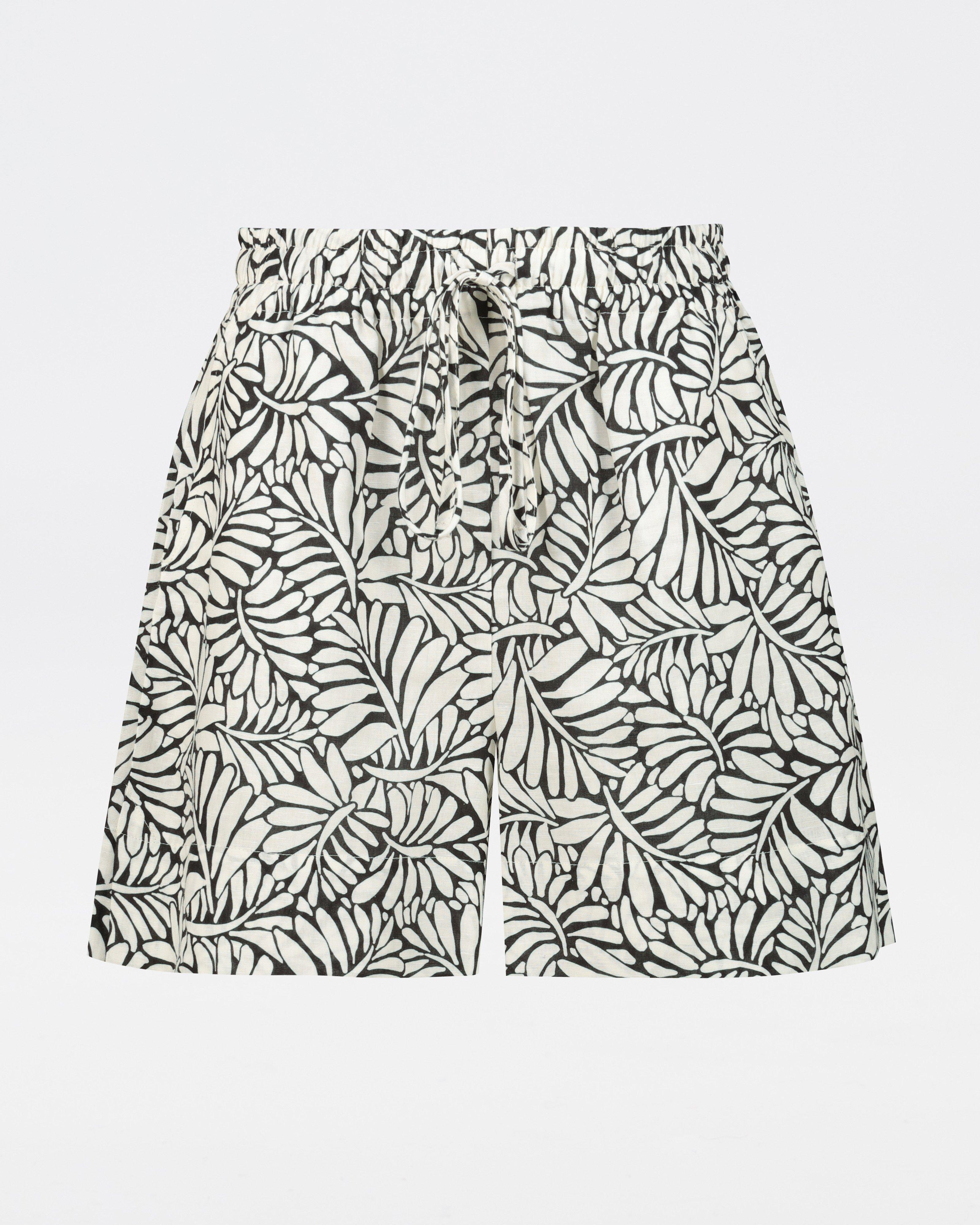 Marlo Printed Short -  Black