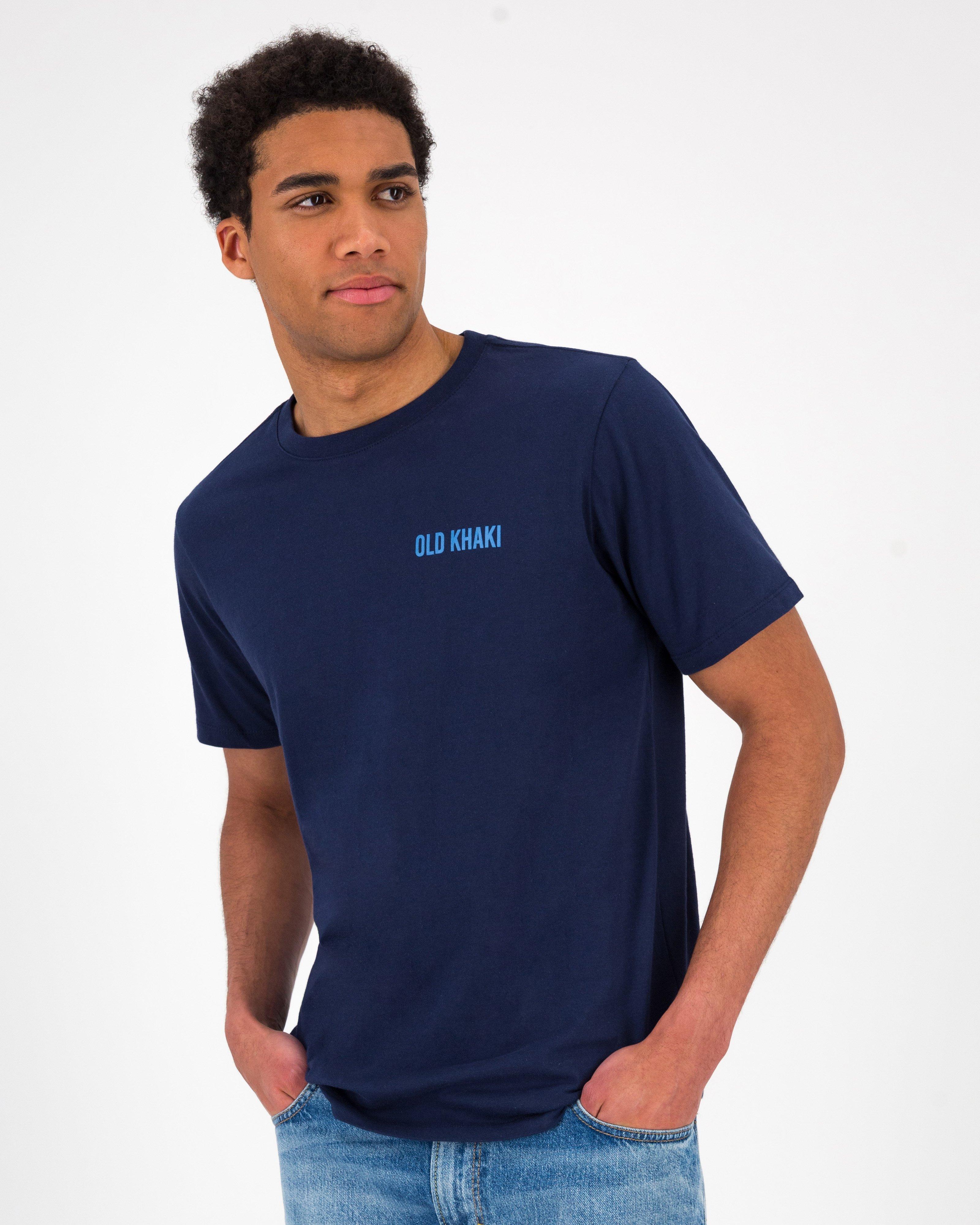 Men's Ross Back Print T-Shirt  -  Navy