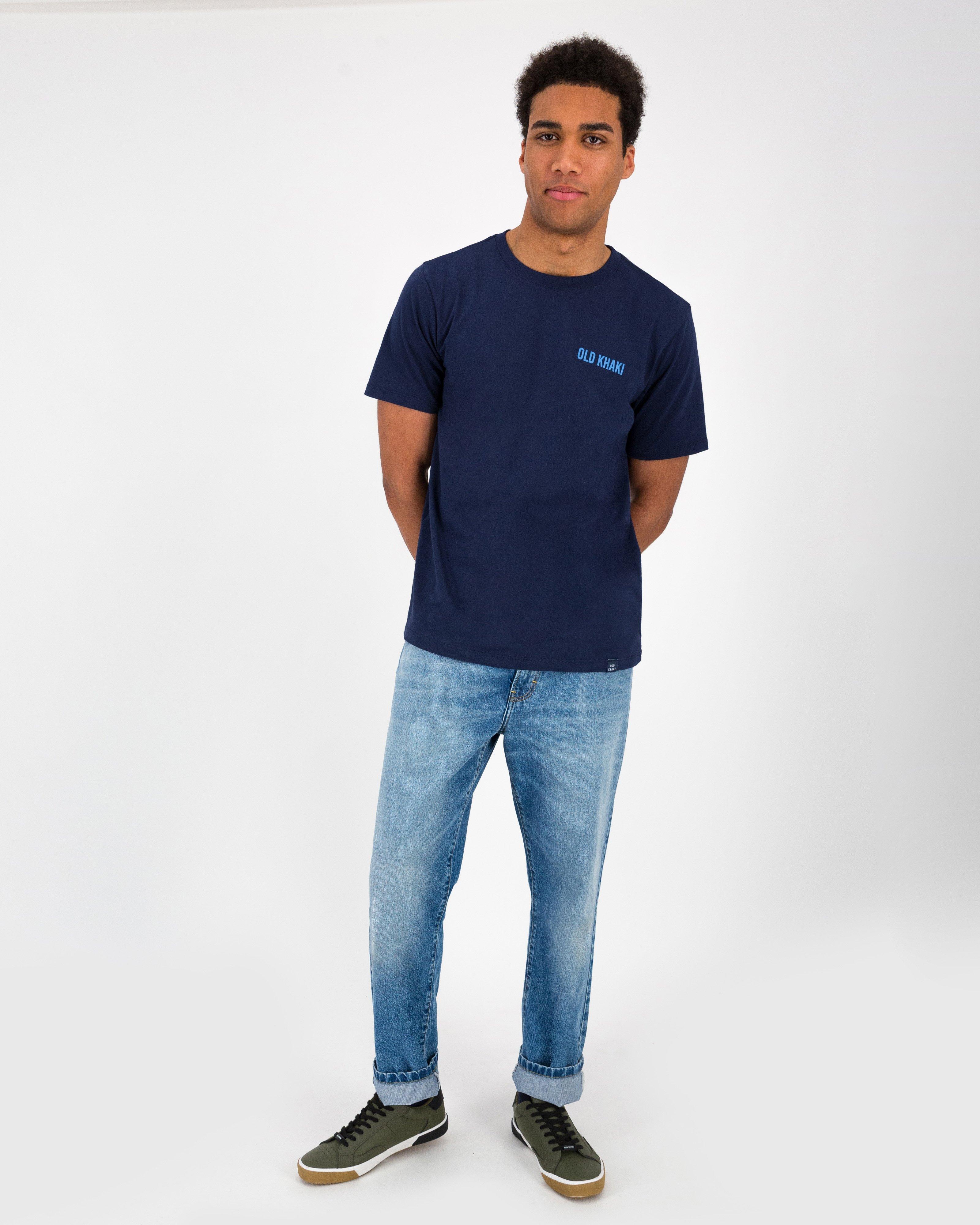 Men's Ross Back Print T-Shirt  -  Navy