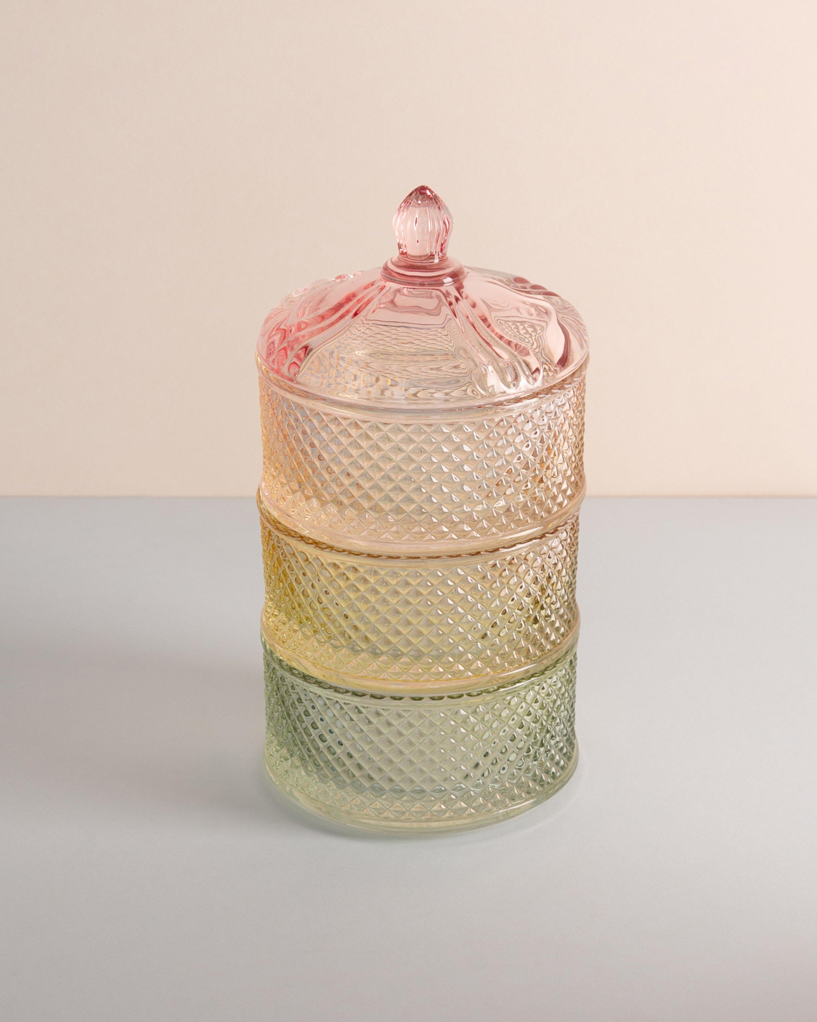 Yellow and Pink Stacking Trinket Organiser -  Yellow