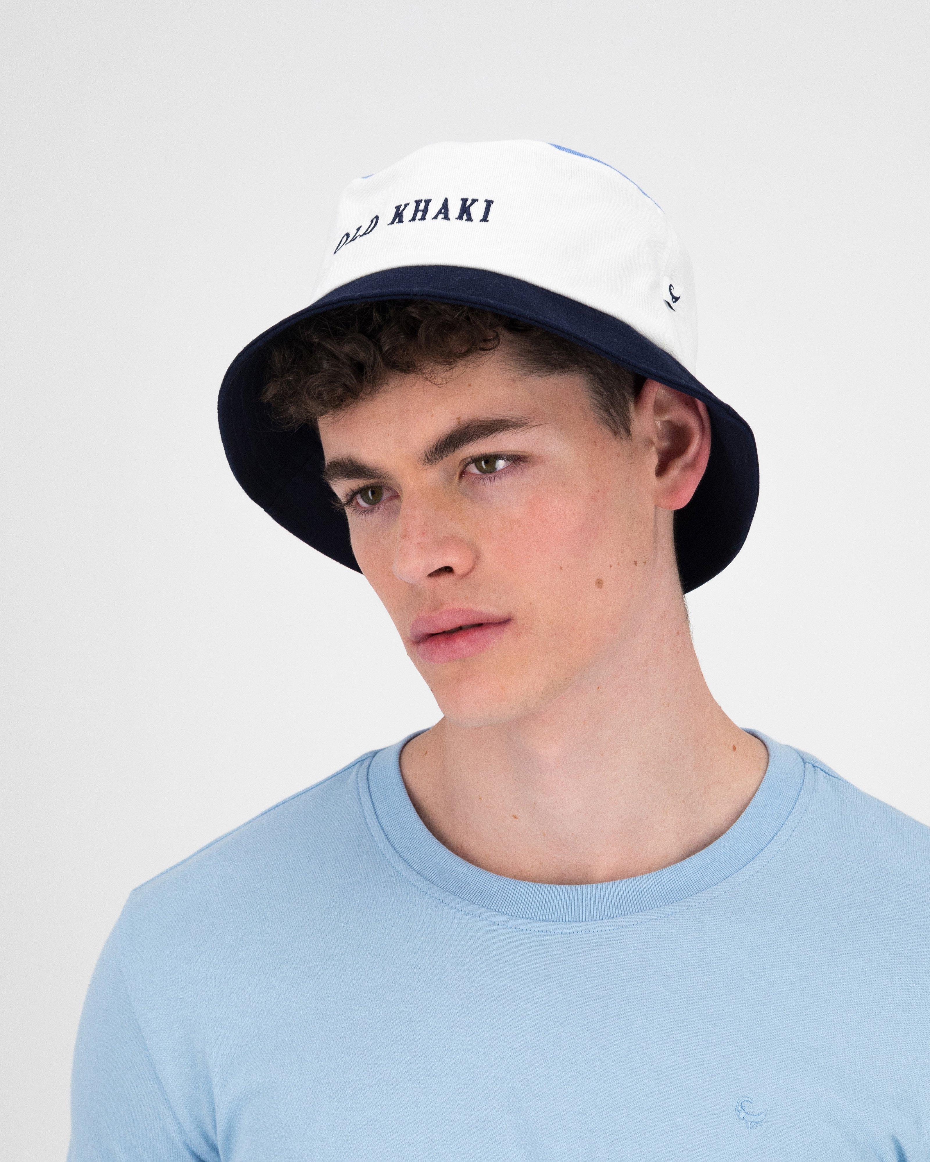 Men’s Inez Colour-Block Top Bucket Hat  -  Milk