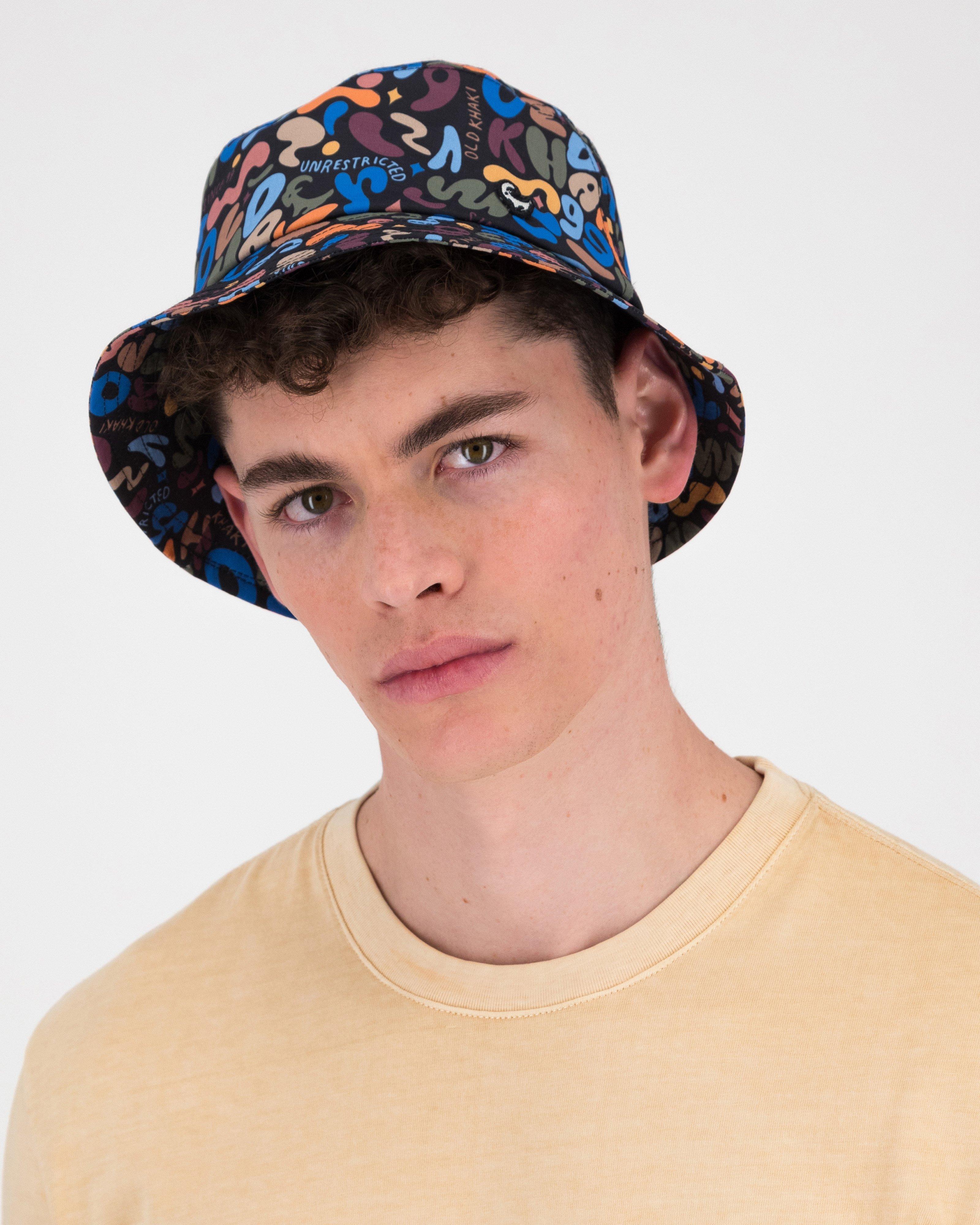 Men’s Kikko Doodle Print Bucket Hat -  Black