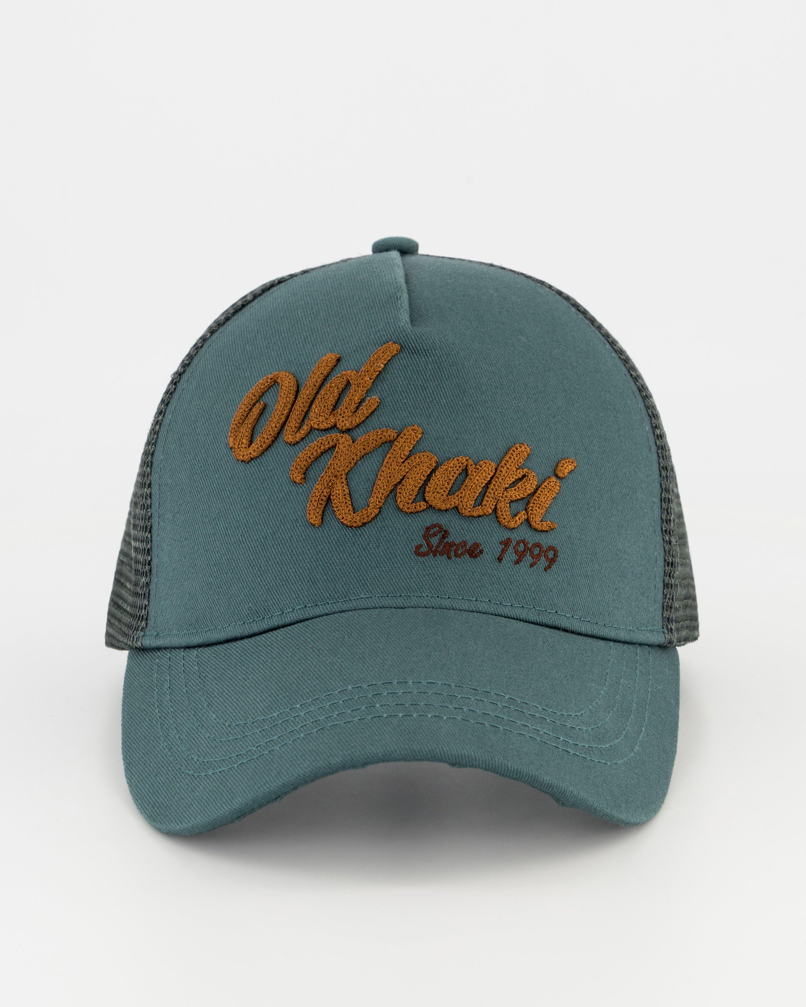 Old Khaki Kai Embroidered Trucker Cap -  Teal