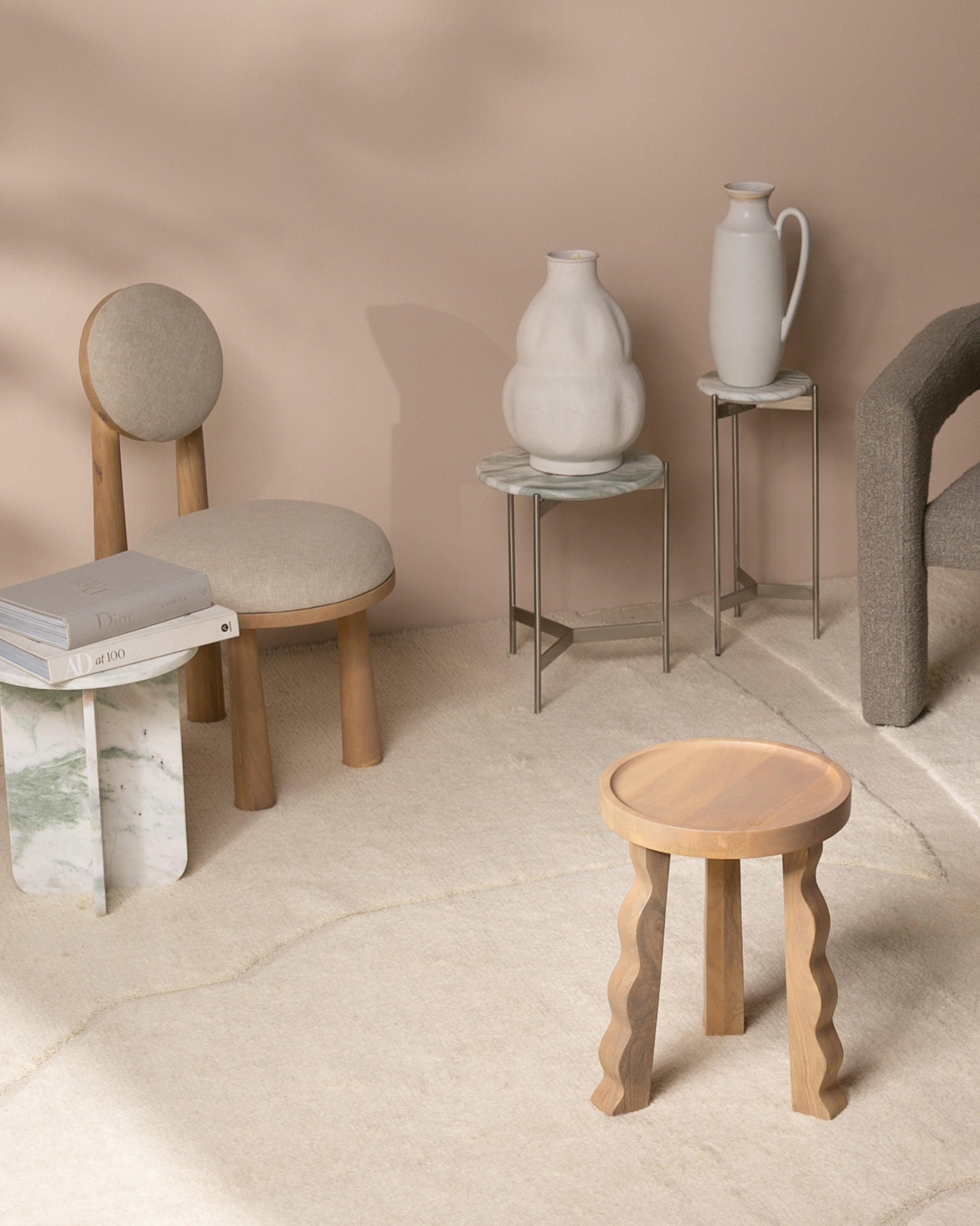 Squiggle Milk Stool -  Brown