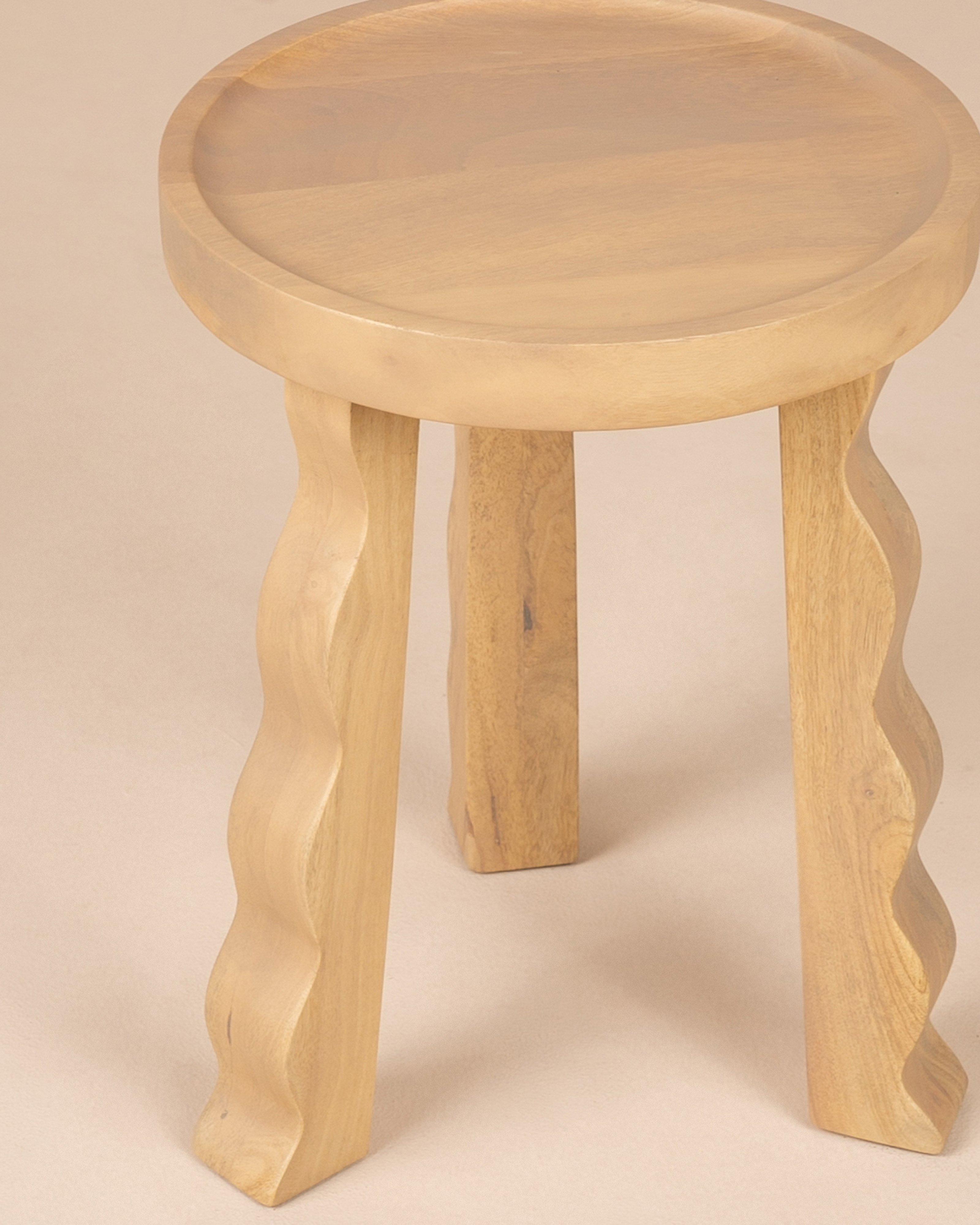 Squiggle Milk Stool -  Brown