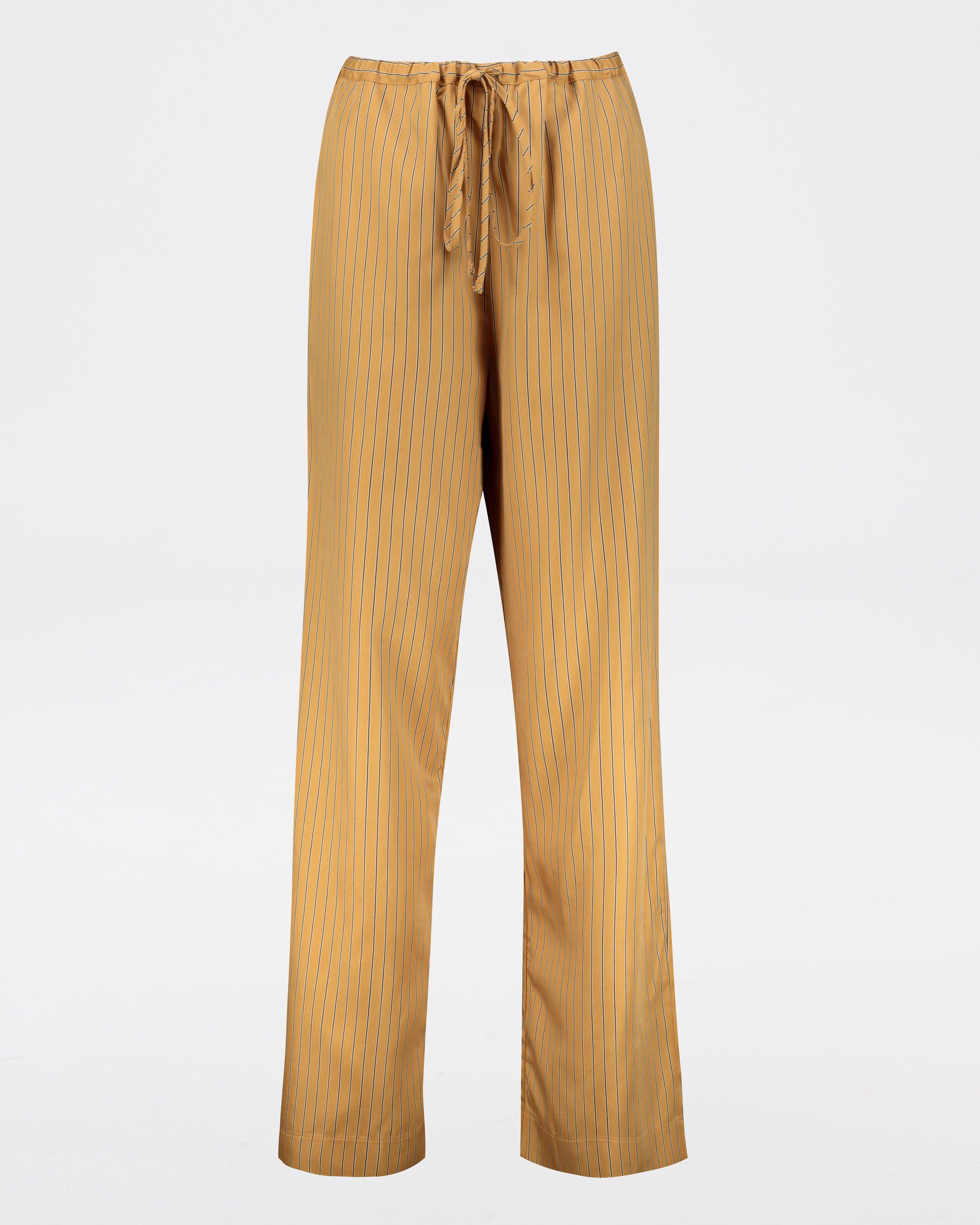 Kayla Stripe Relaxed Pant -  Stone