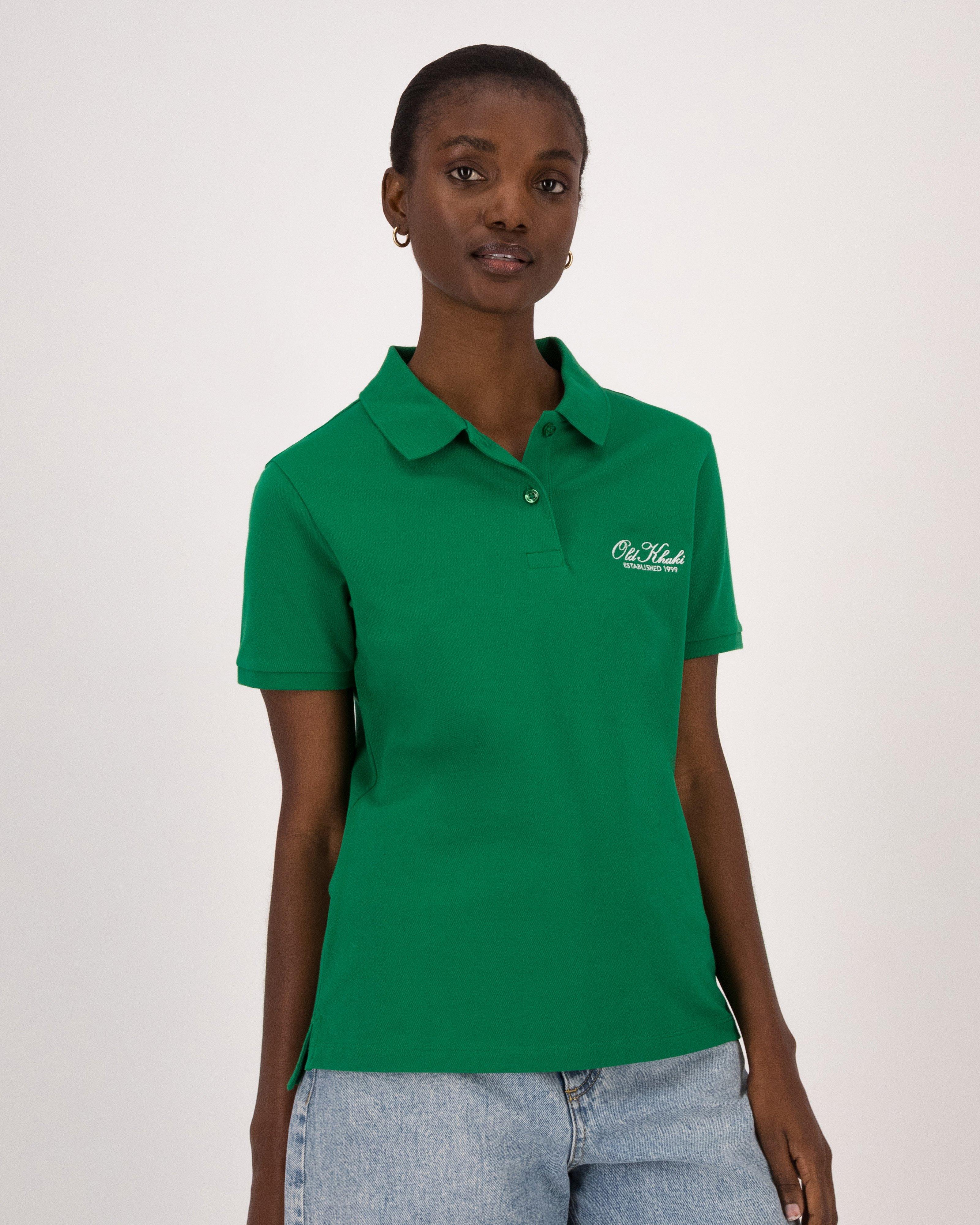 Women s Jane Tipped Polo Shirt Old Khaki