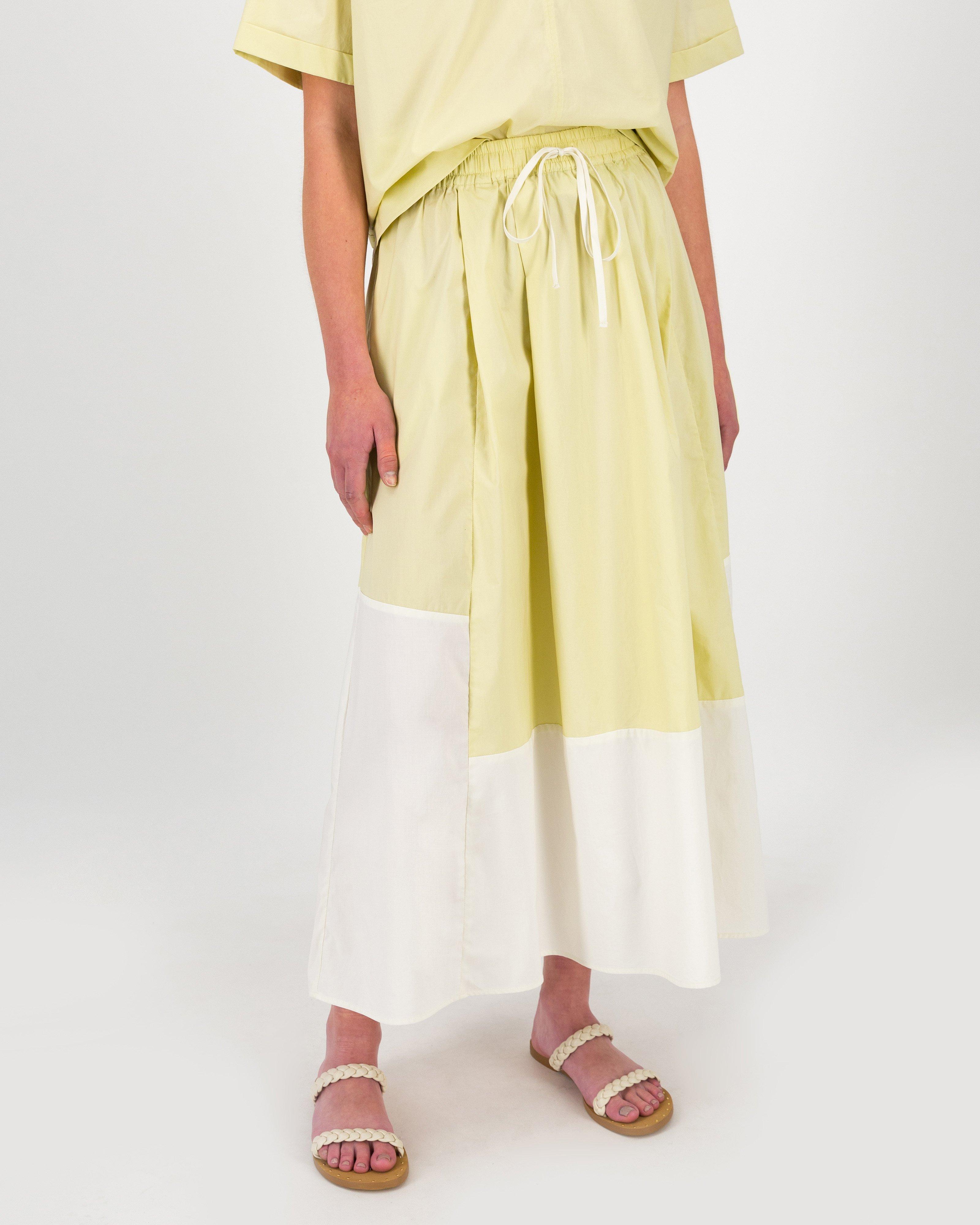 Lewe Cotton Nylon Skirt -  Yellow