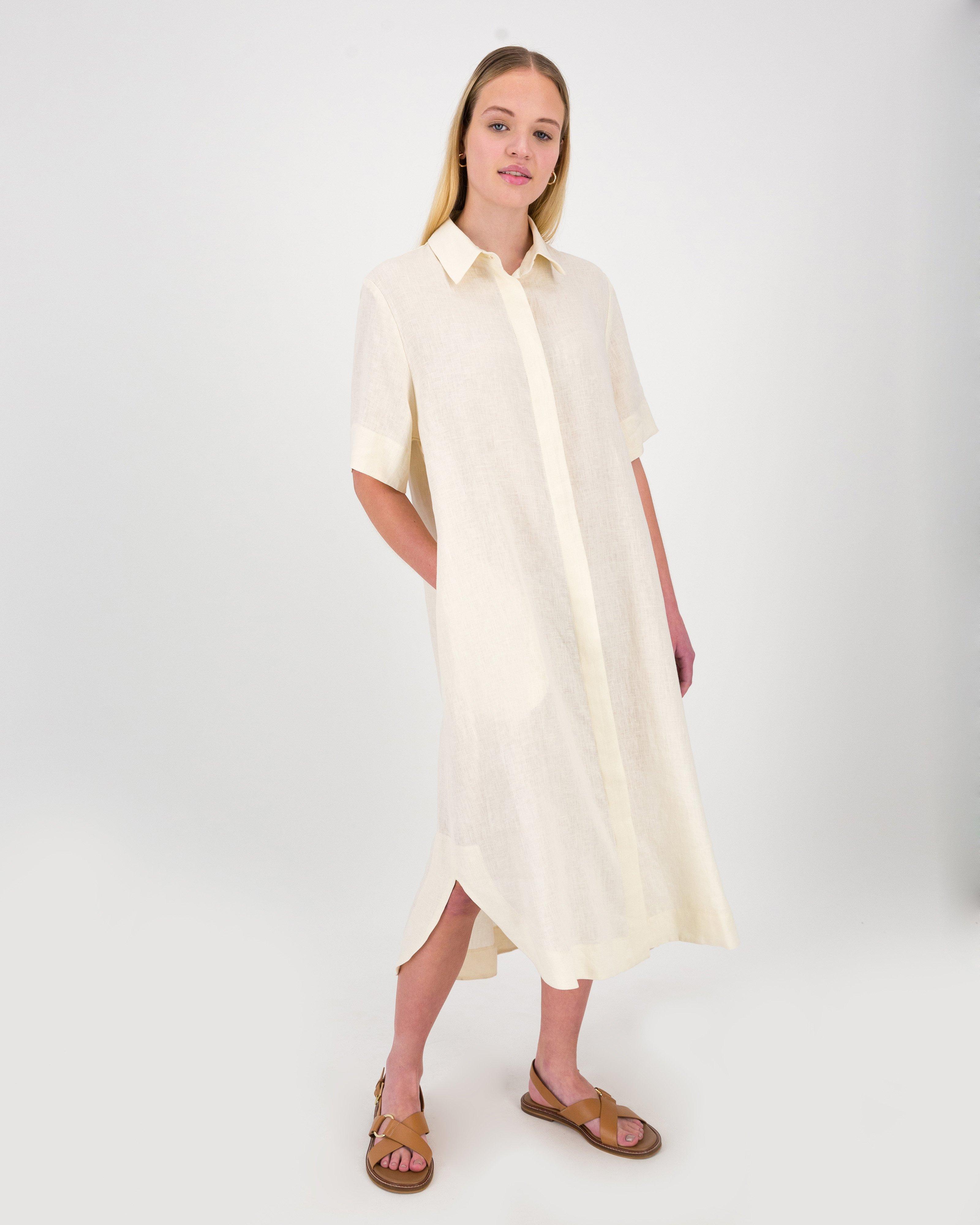 Carys Shirt Dress -  White