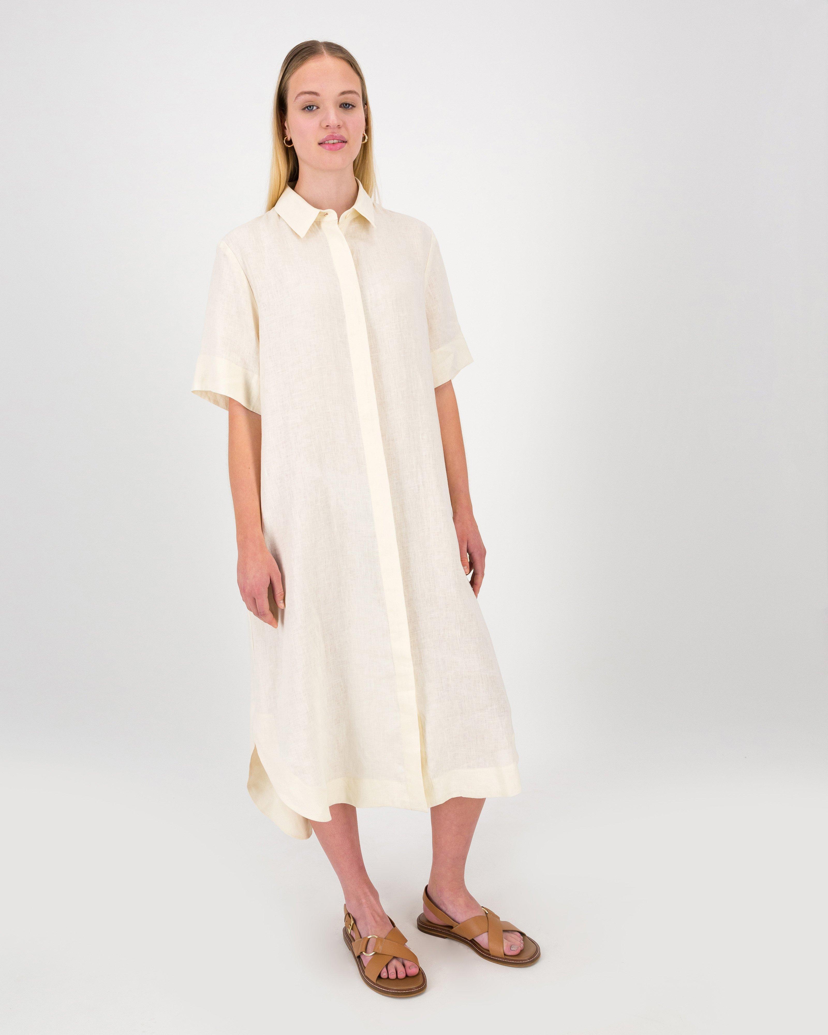 Carys Shirt Dress -  White