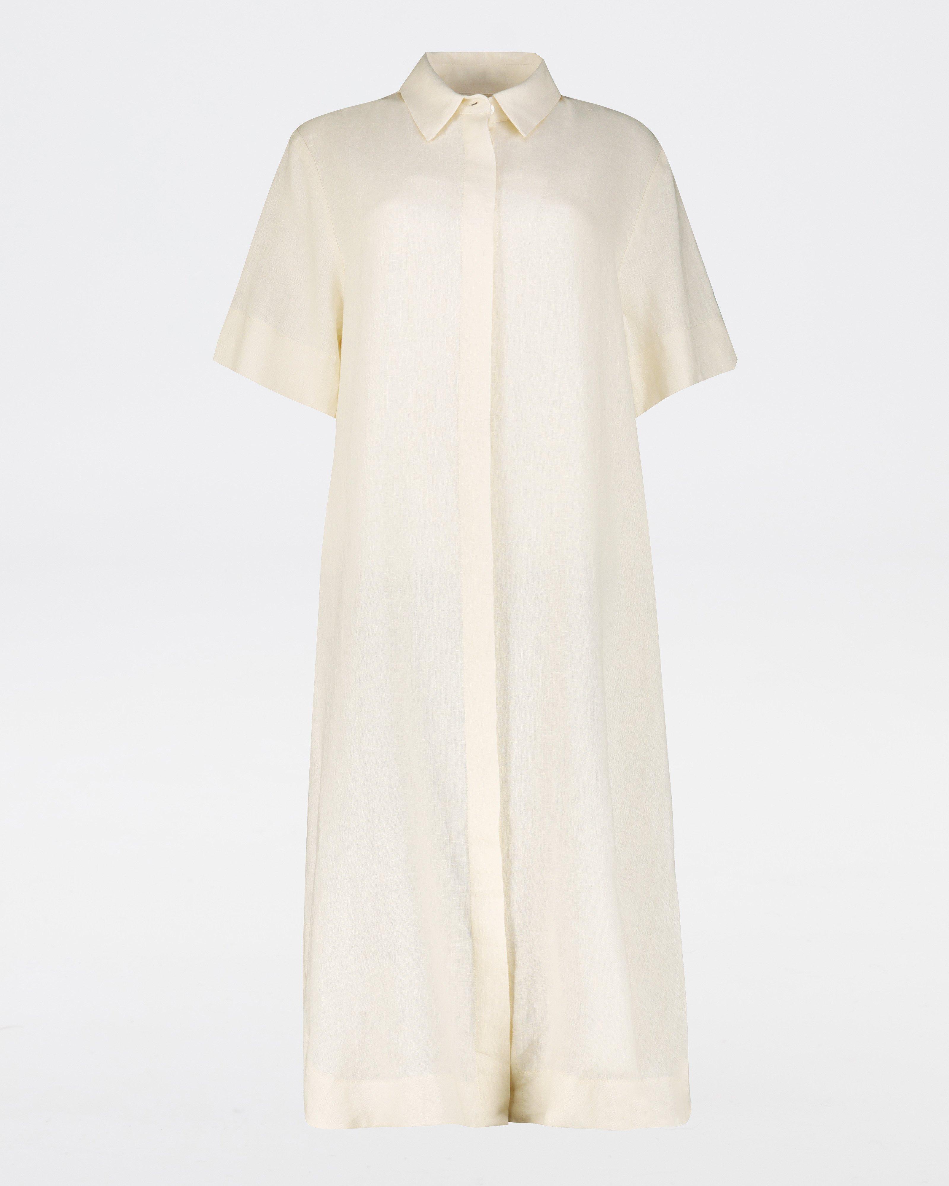 Carys Shirt Dress -  White