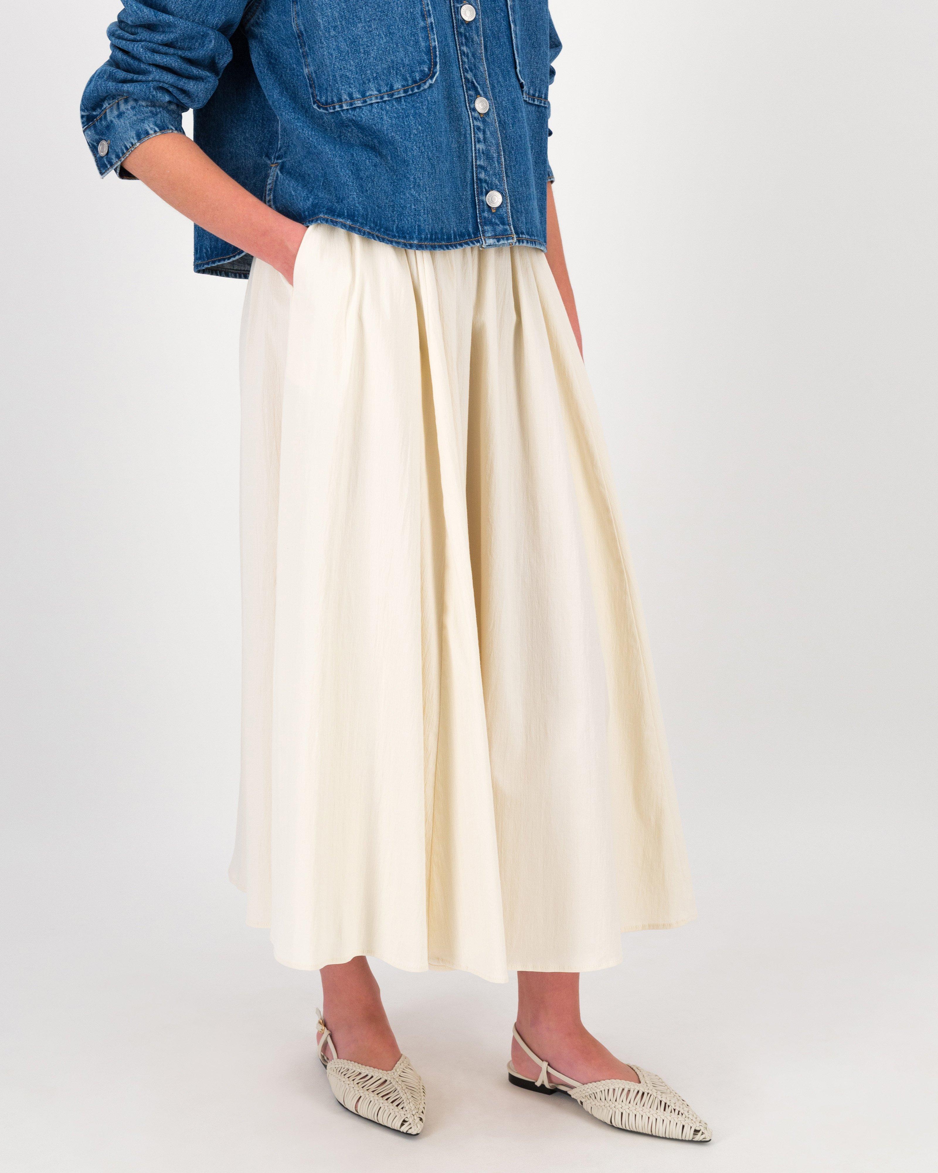 Meryl Gathered Skirt -  Milk