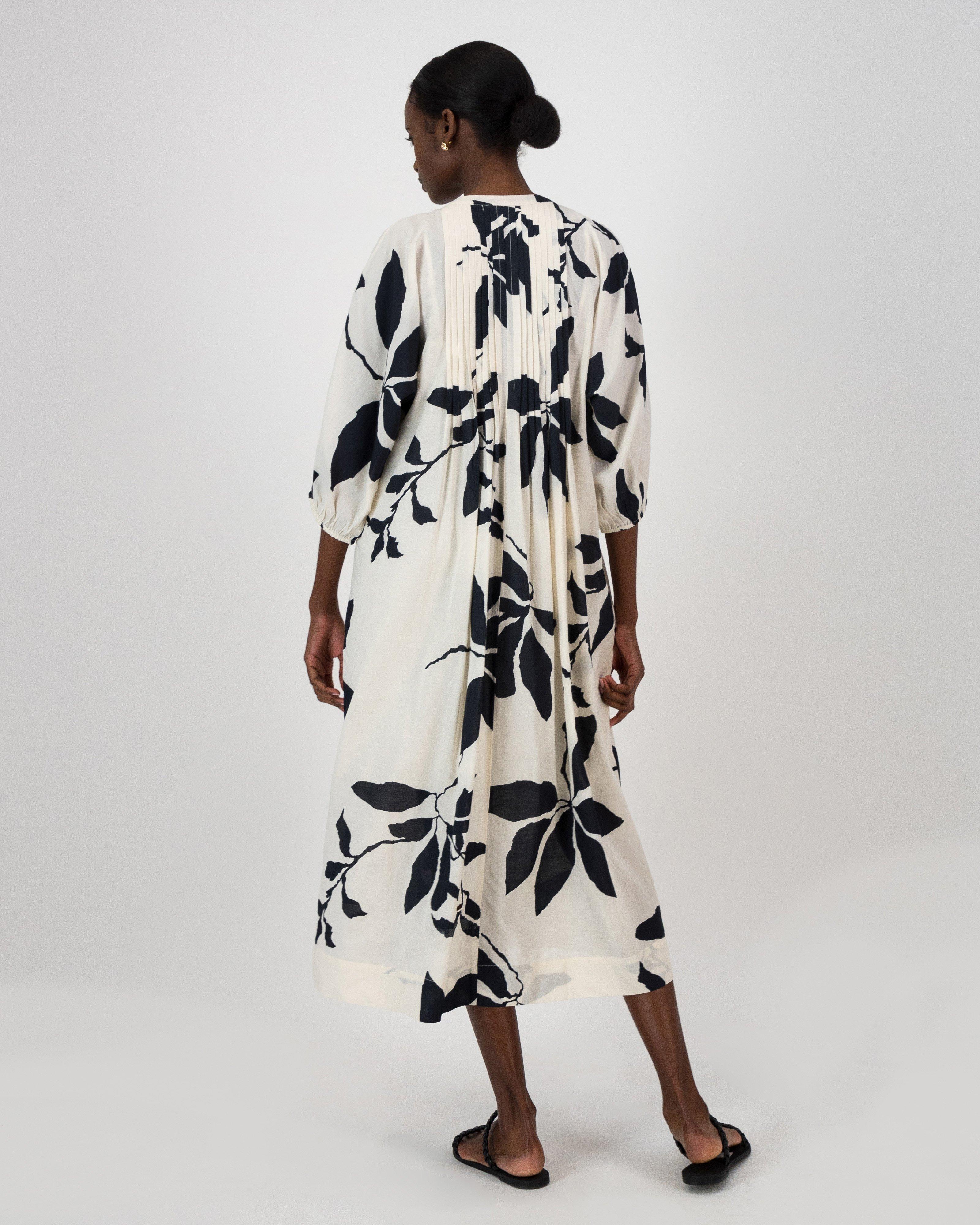 Leif Printed Pintuck Shirt Dress -  Pale Pink