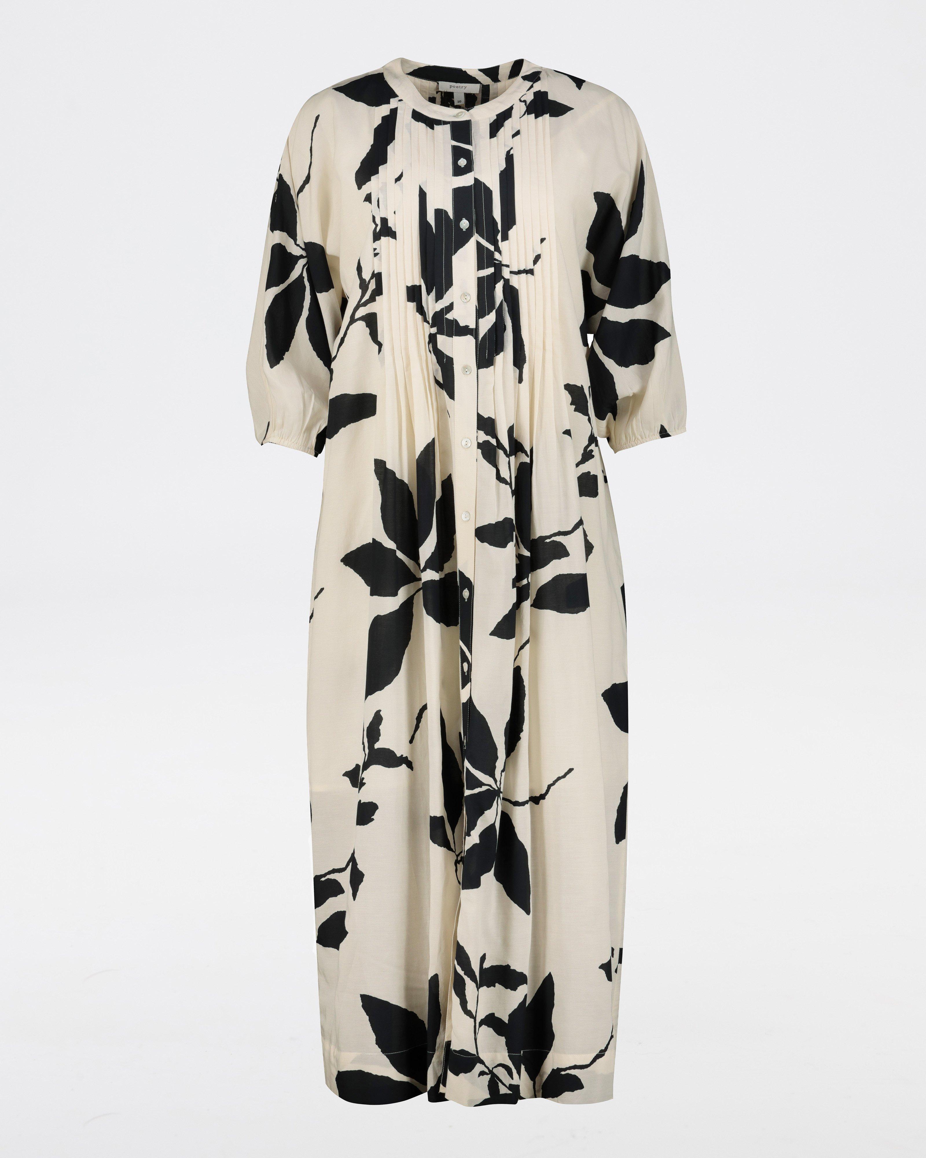 Leif Printed Pintuck Shirt Dress -  Pale Pink