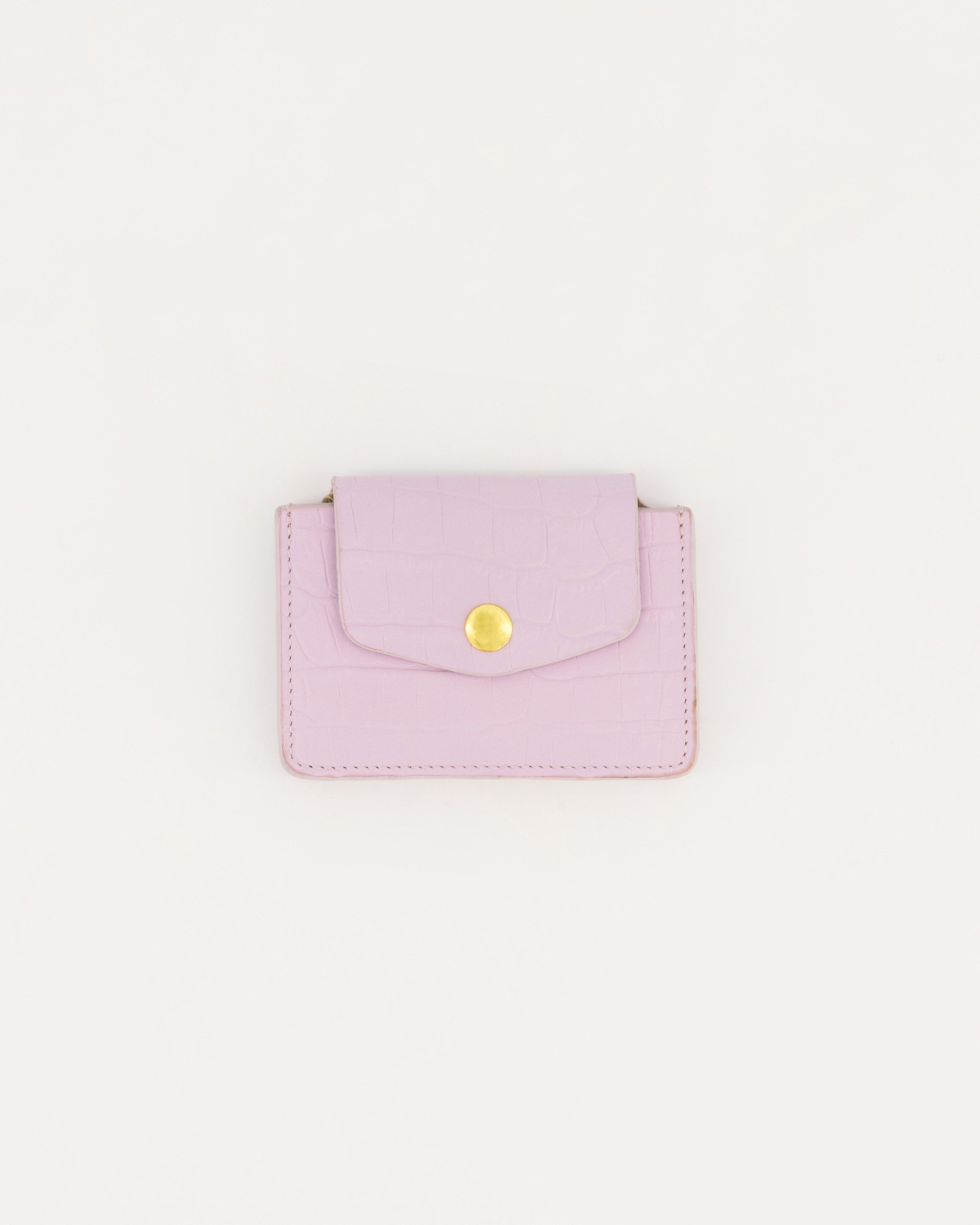 Marina Croc Cardholder -  Lilac