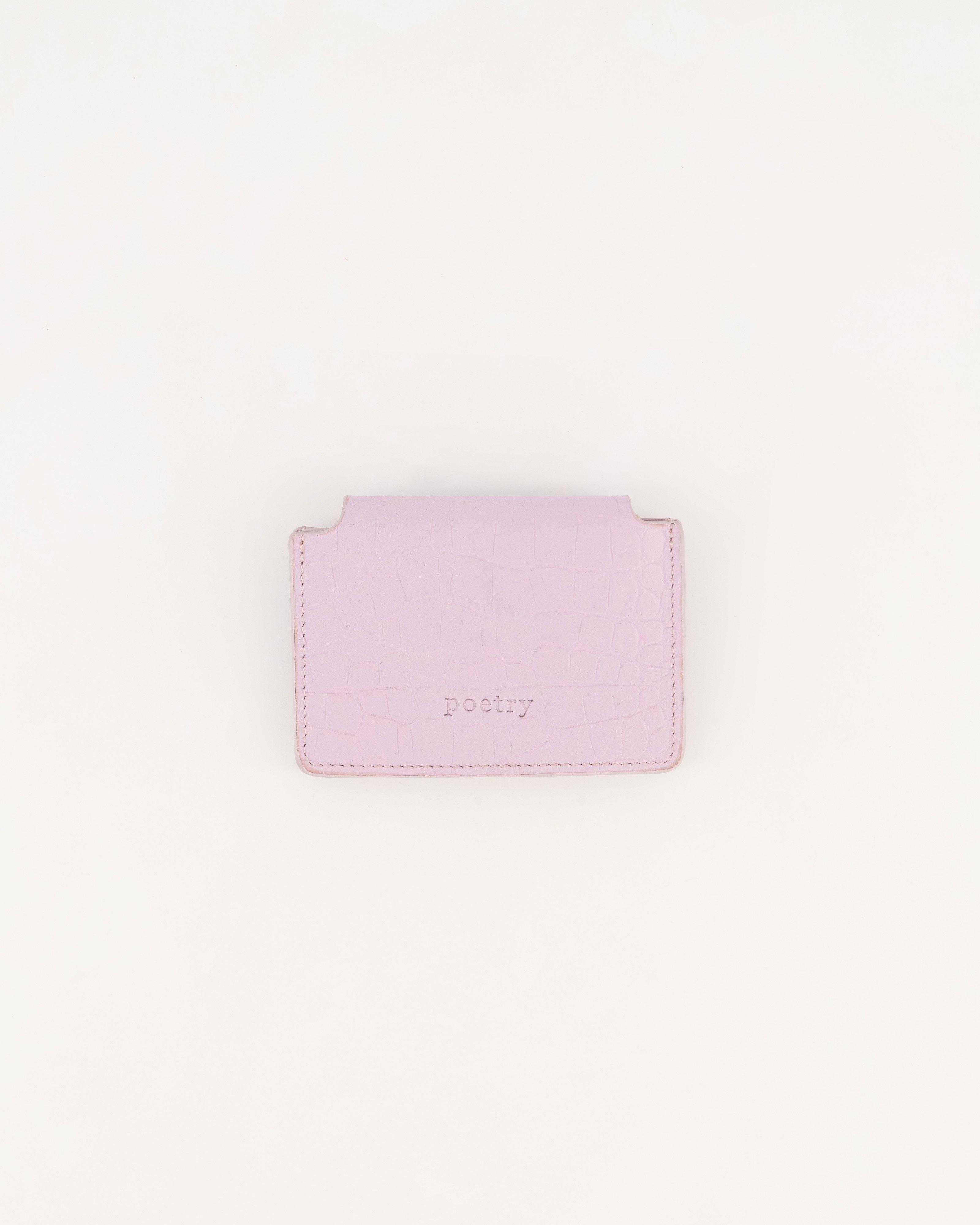 Marina Croc Cardholder -  Lilac