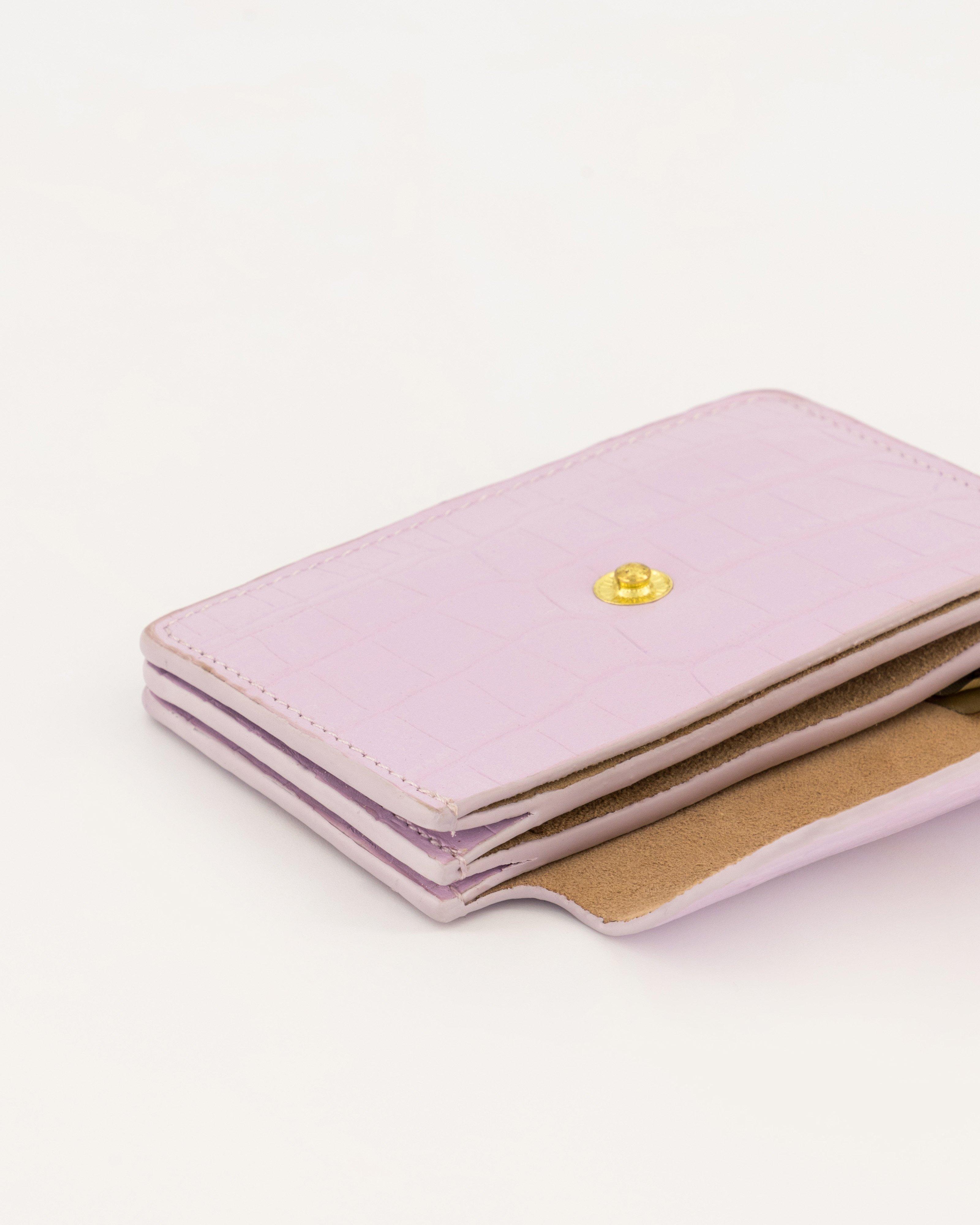 Marina Croc Cardholder -  Lilac