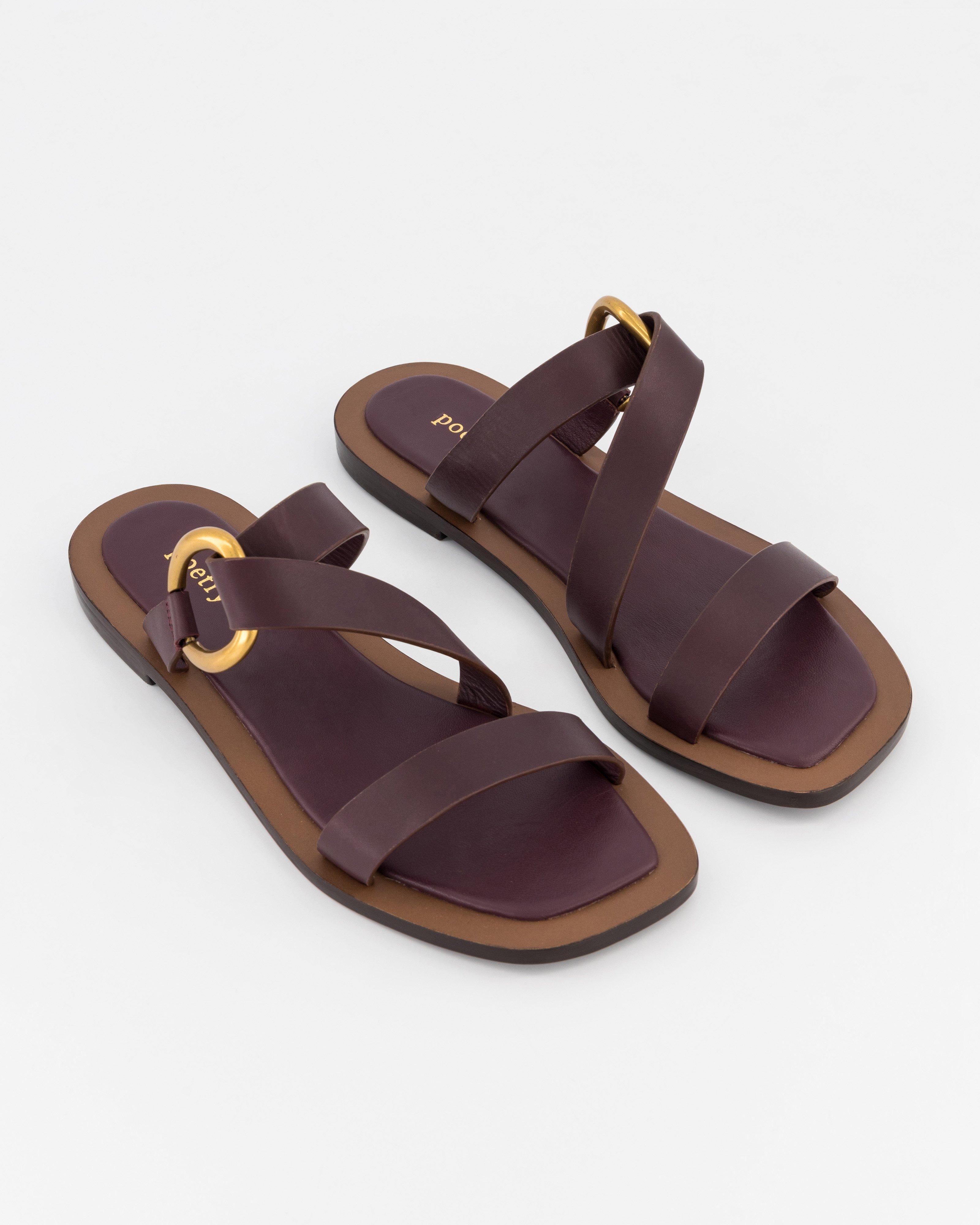 Axel Leather Sandal -  Oxblood