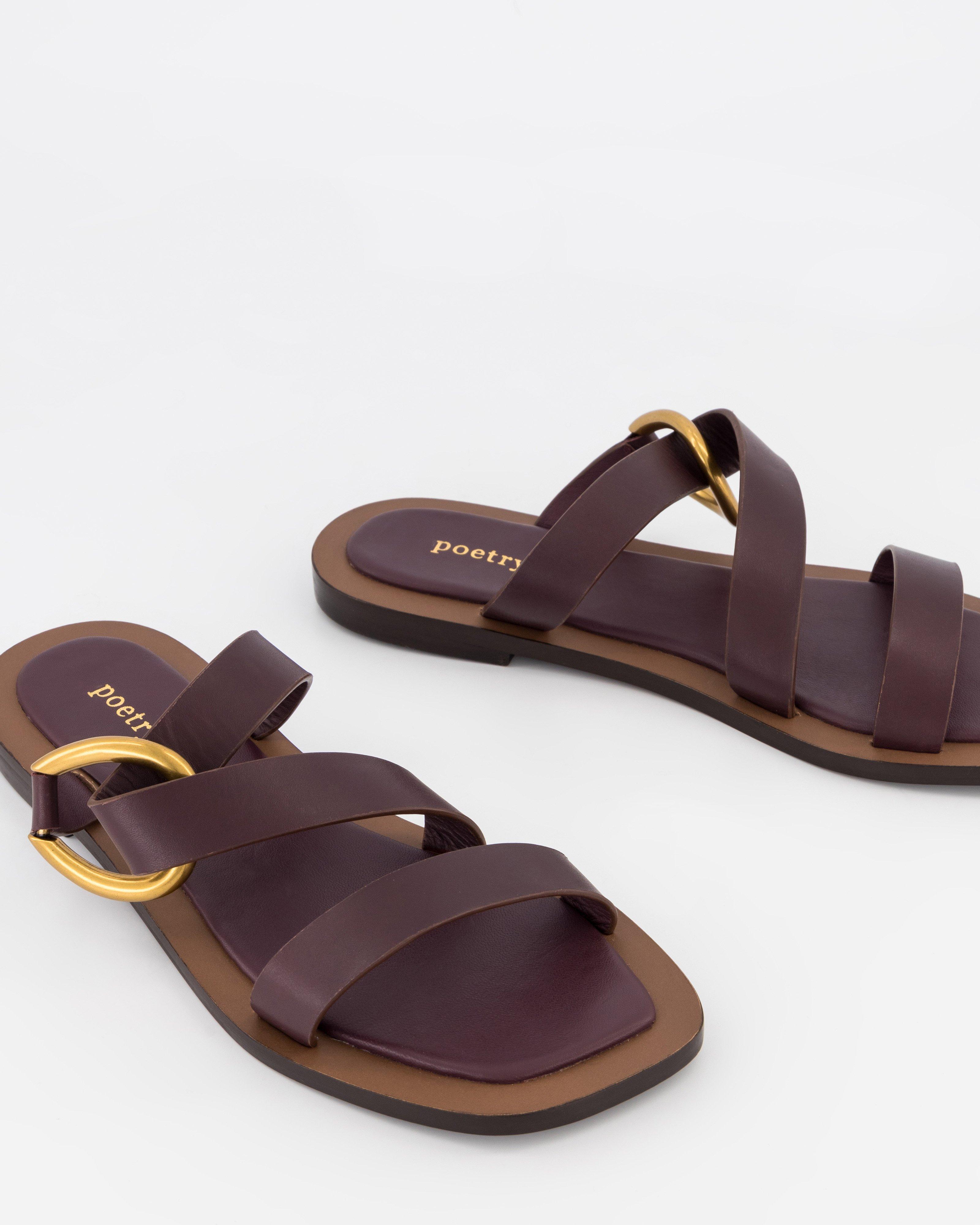 Axel Leather Sandal -  Oxblood