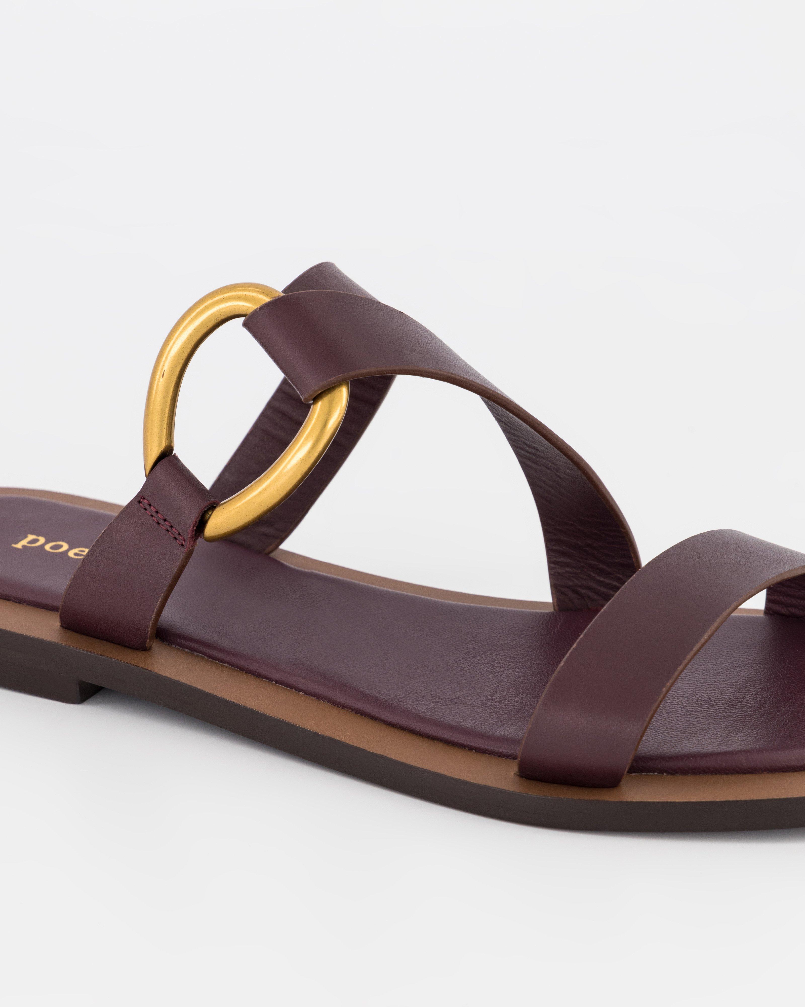 Axel Leather Sandal -  Oxblood