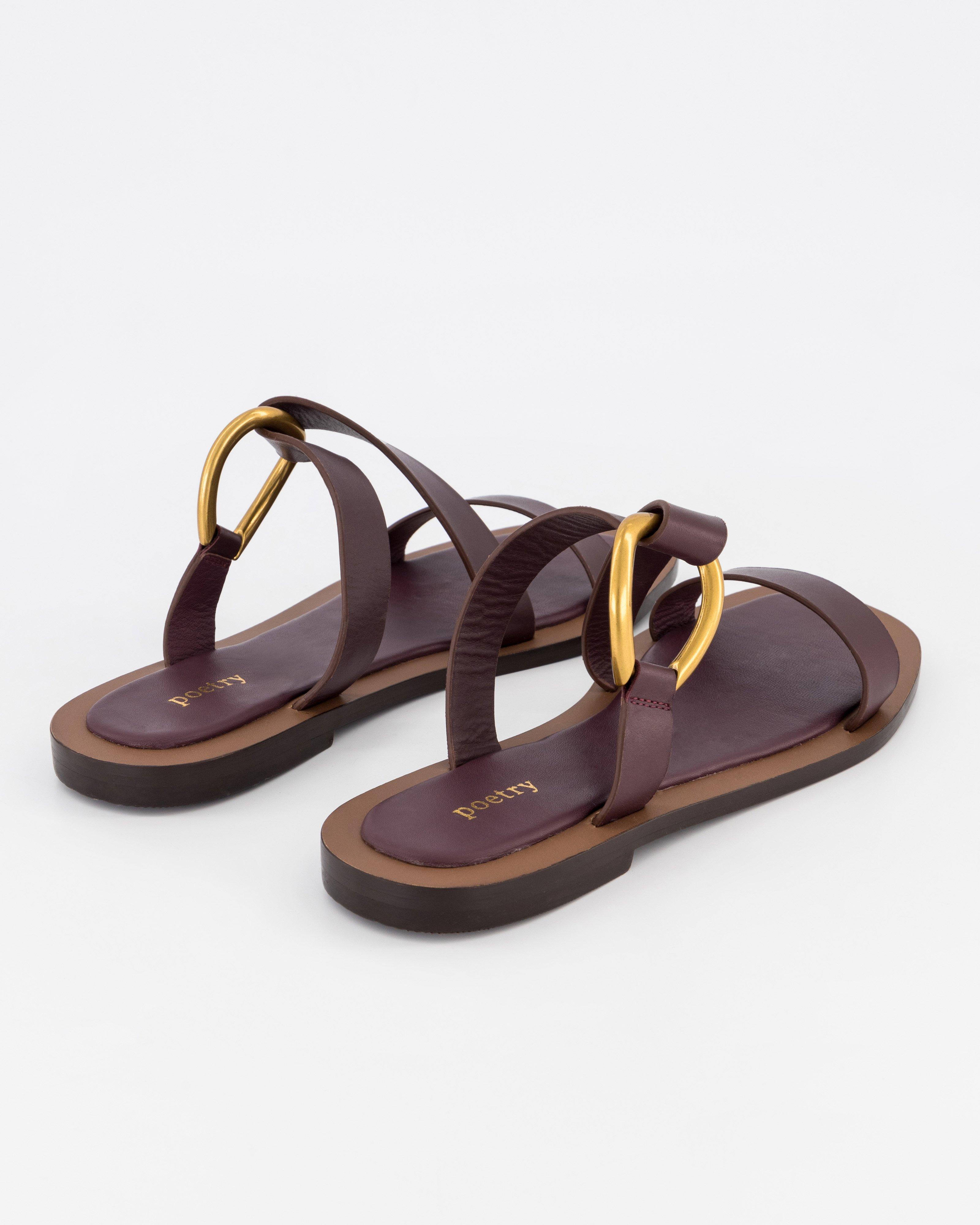 Axel Leather Sandal -  Oxblood