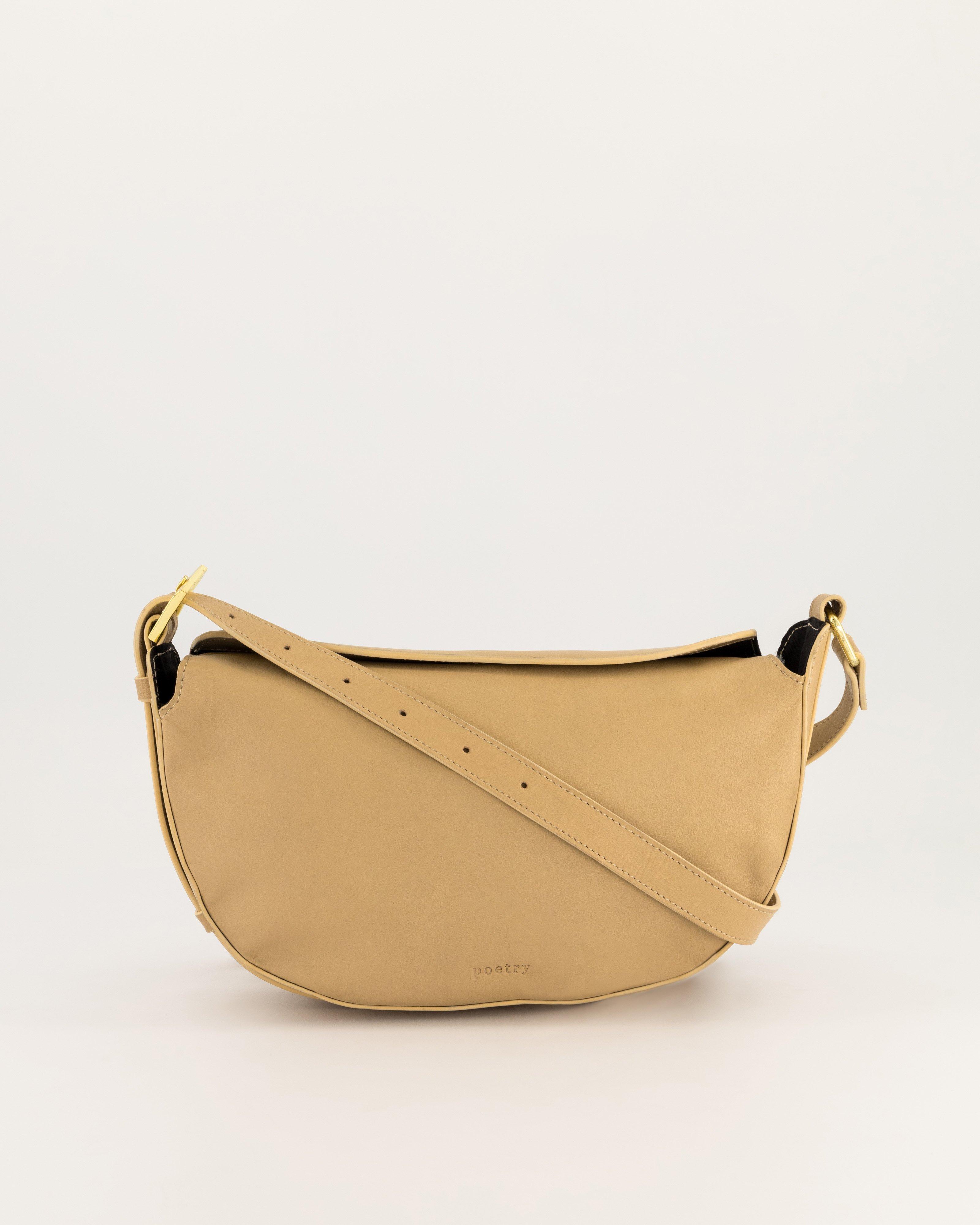 Chasidy Leather Crossbody Bag -  Taupe
