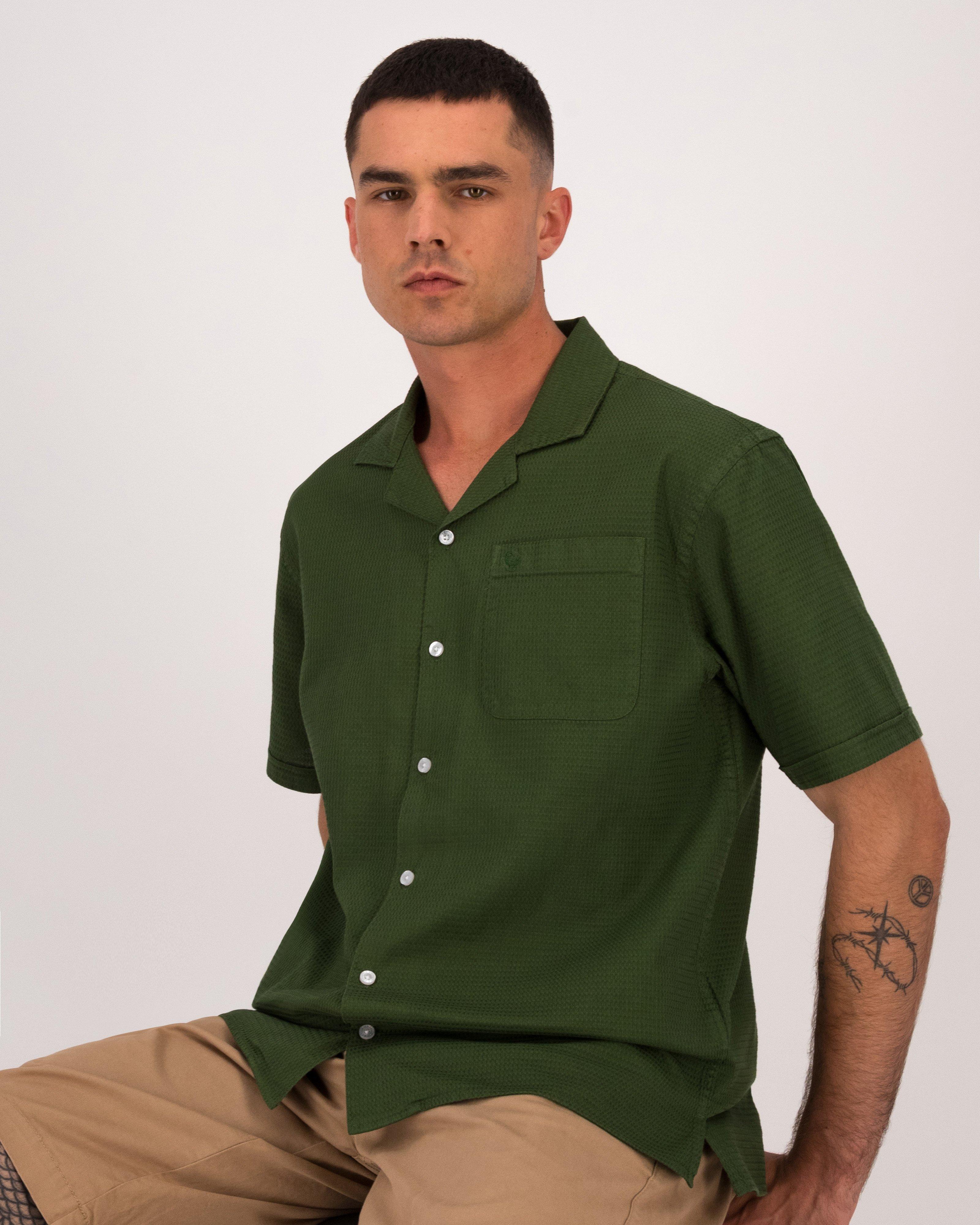 Men's Lenny Textured Shirt | Old Khaki
