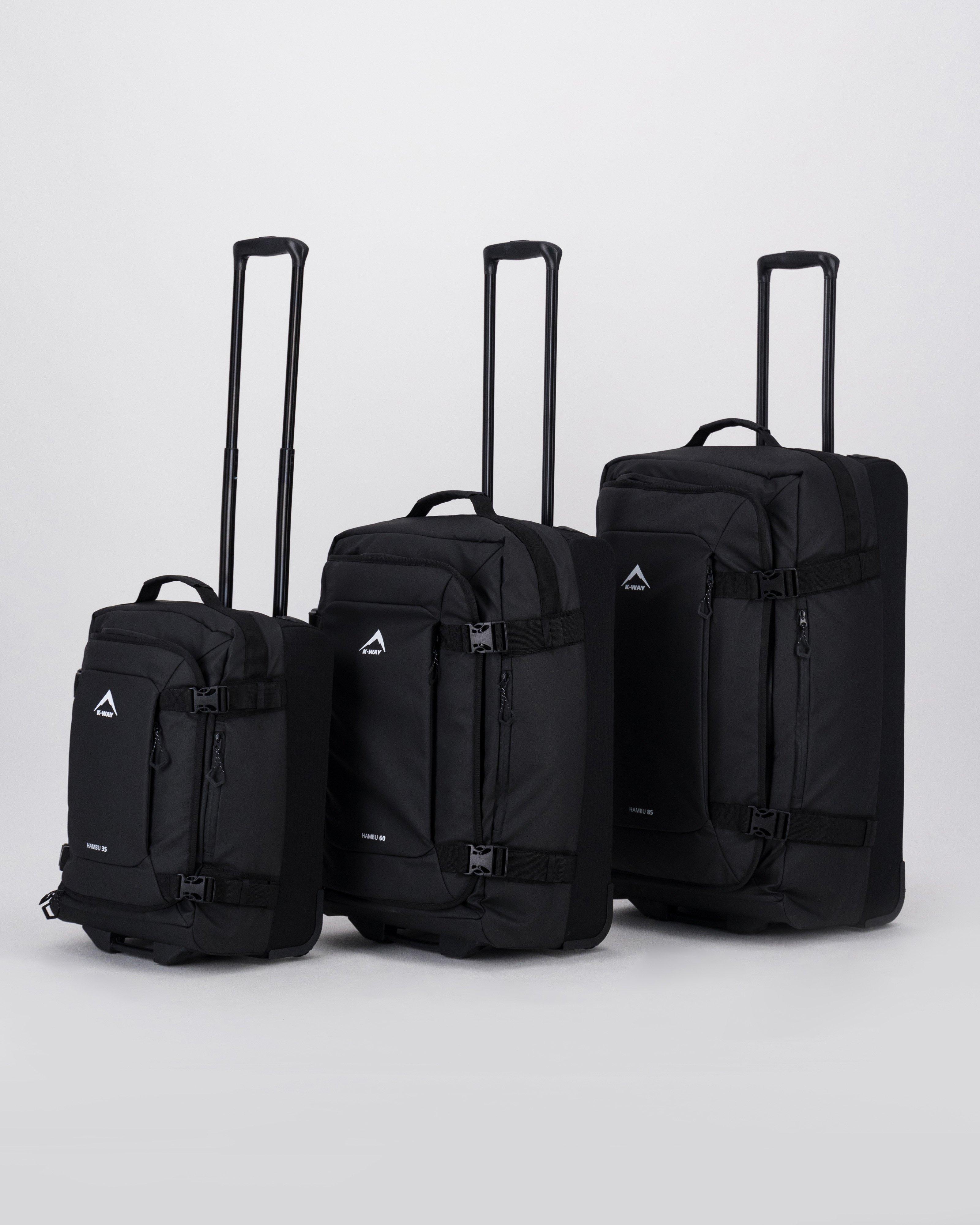 K-Way Hambu 60L Roller Luggage Bag -  Black