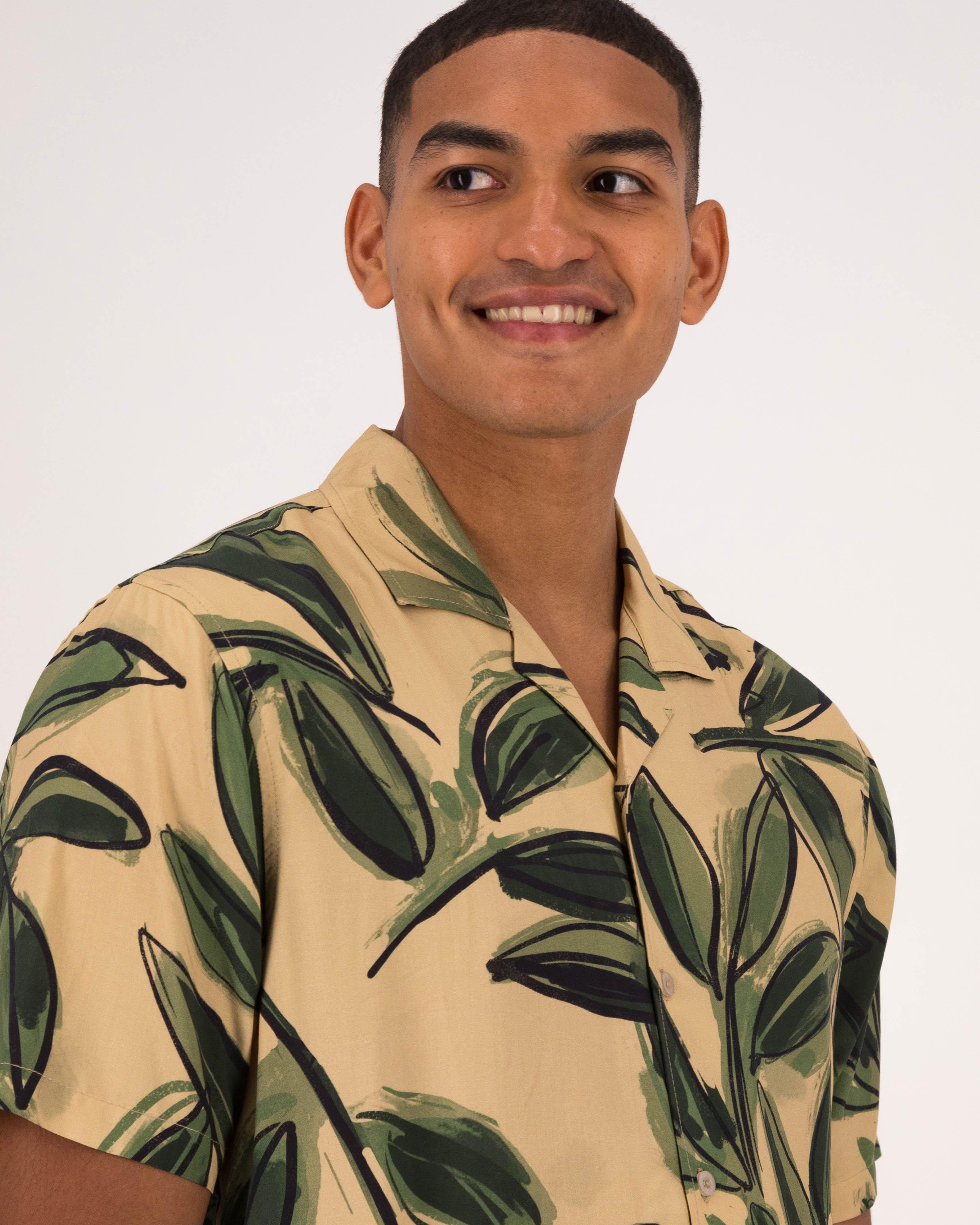 Men's Siraj Floral Shirt | Old Khaki