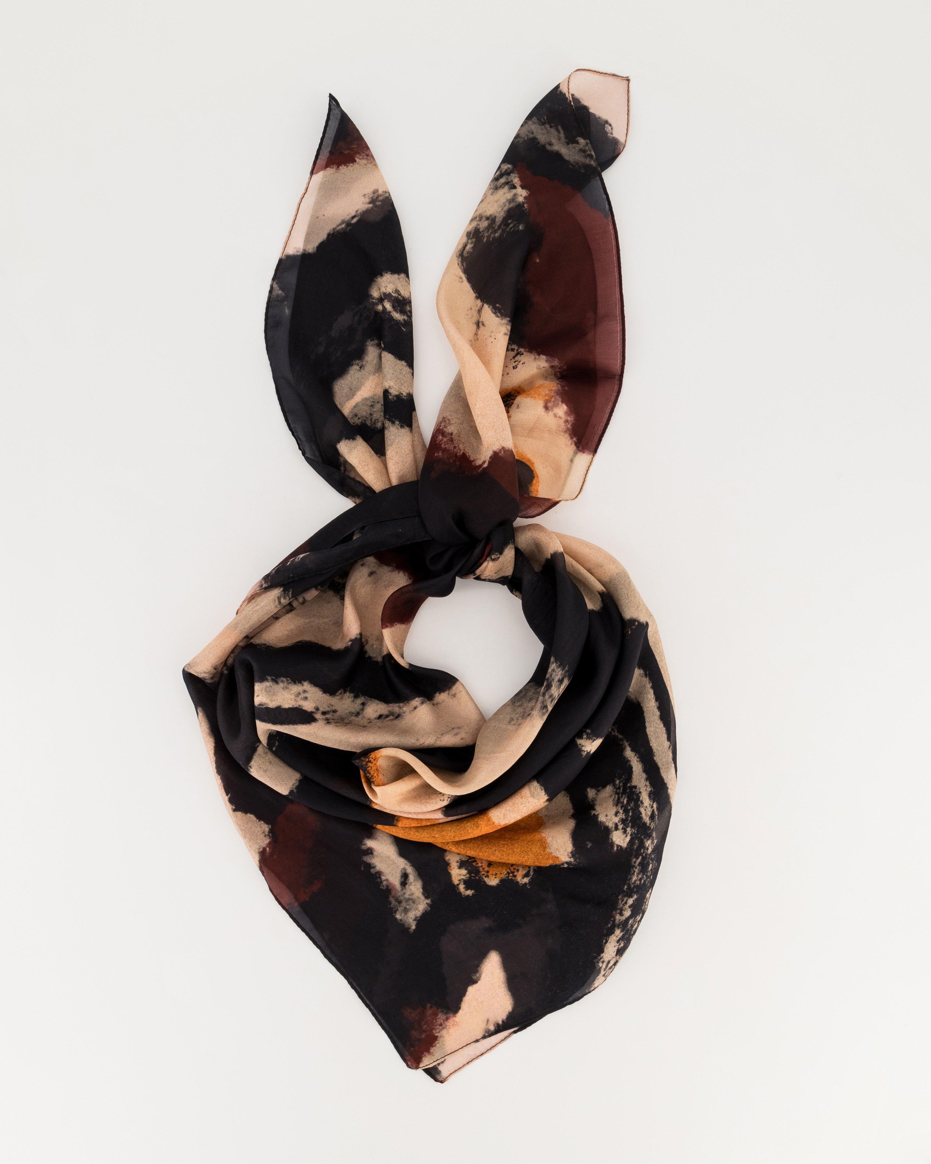 Erinn Silk Scarf -  Black