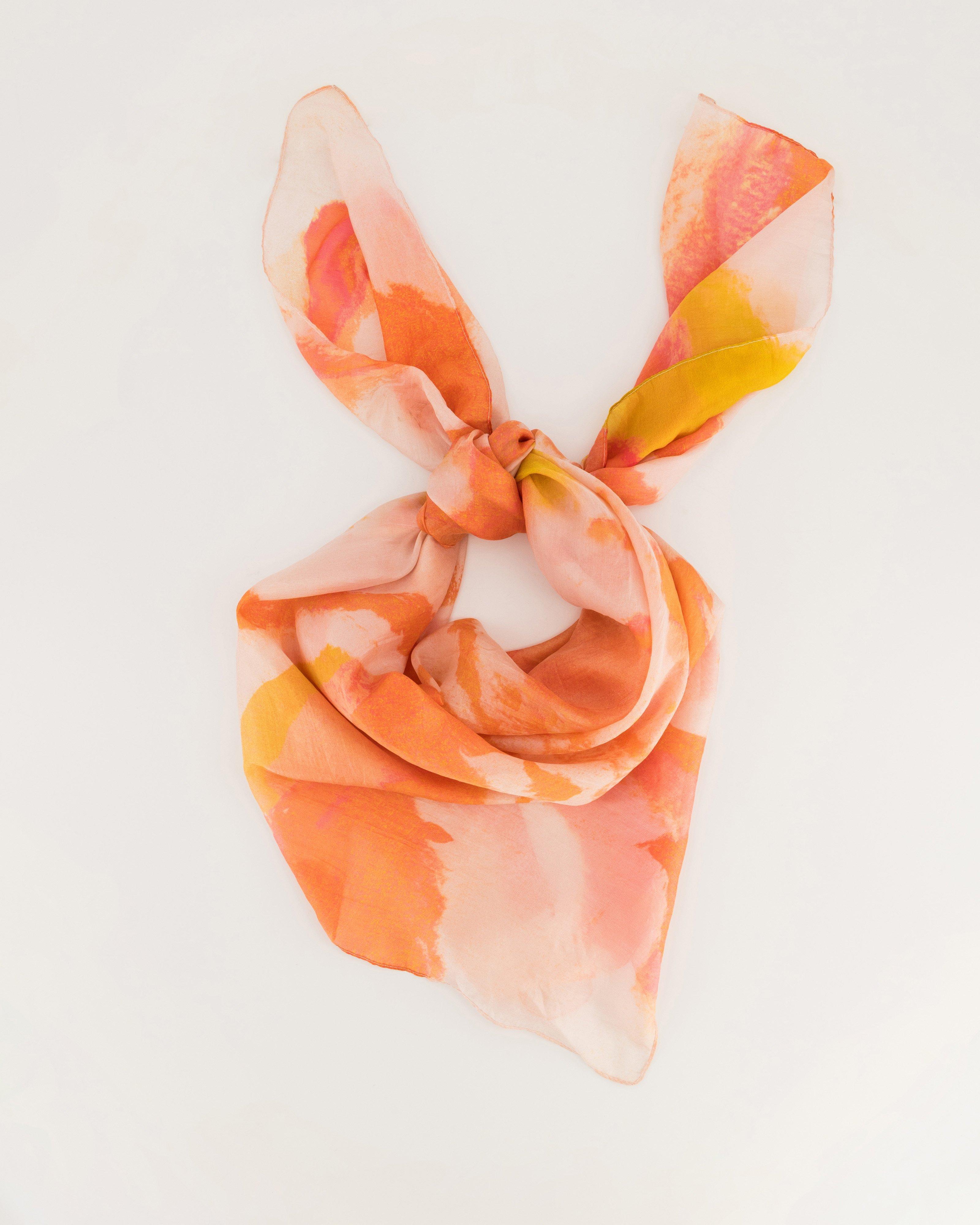 Erinn Silk Scarf -  Pink