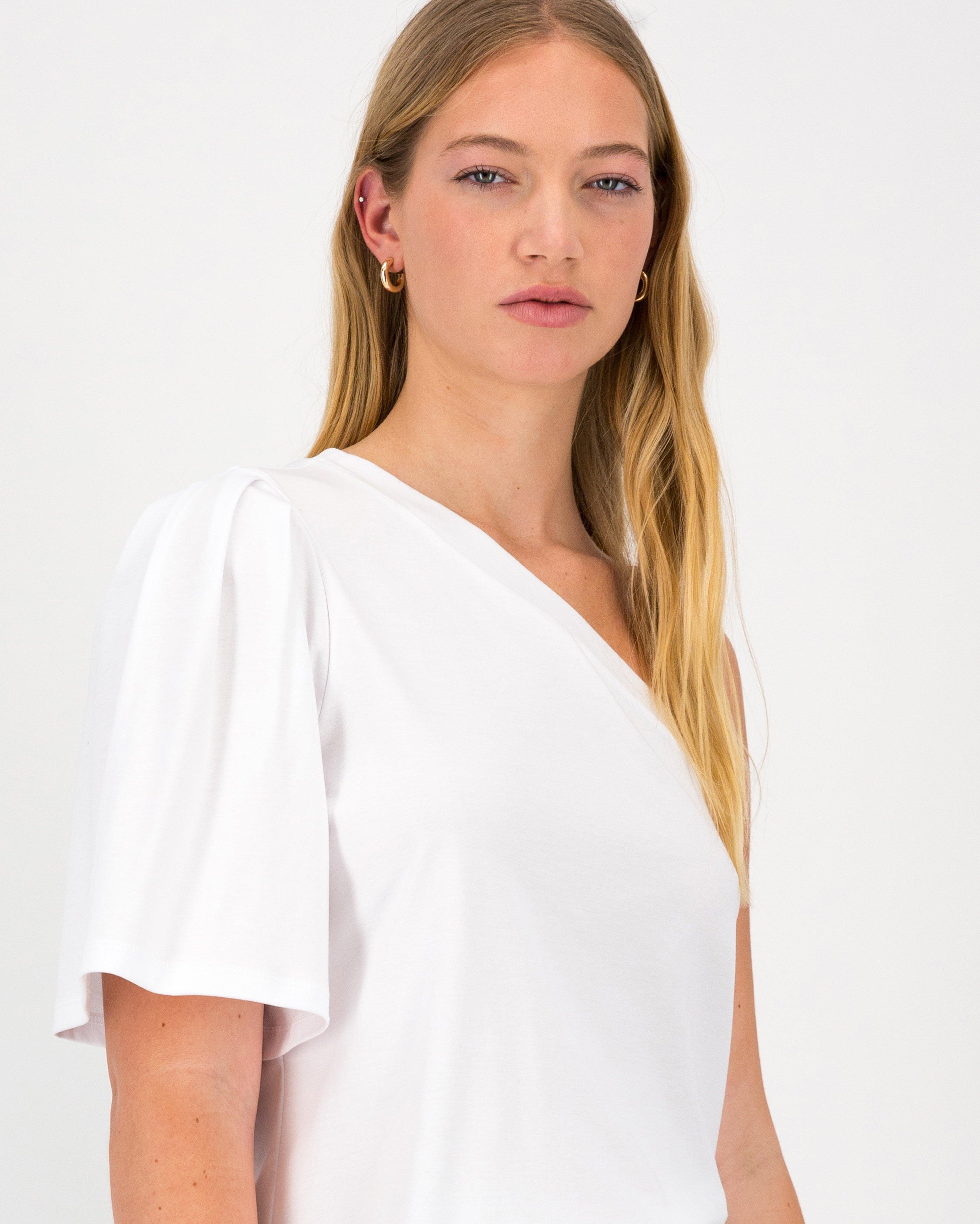 Kendra One Shoulder Top -  White