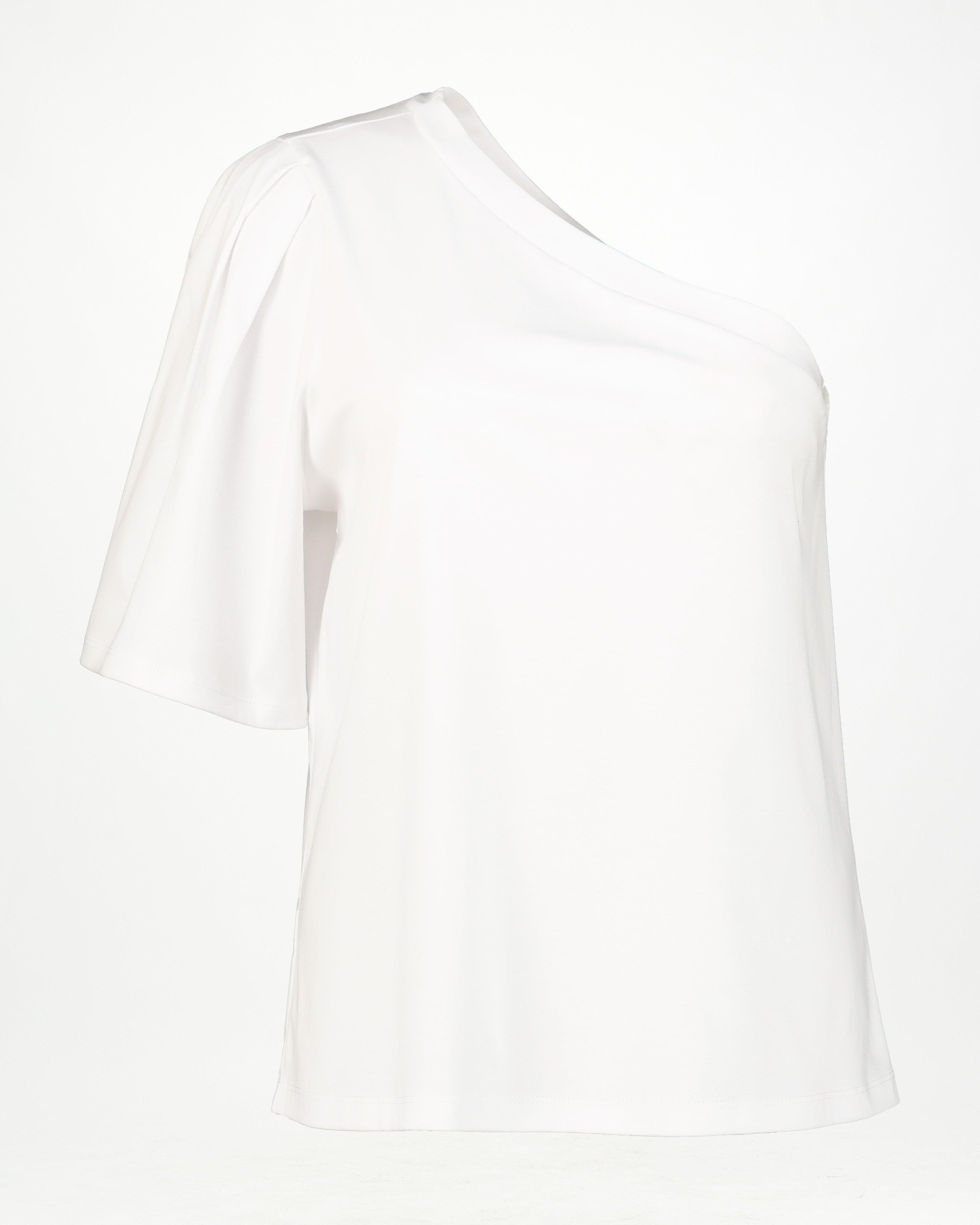 Kendra One Shoulder Top -  White