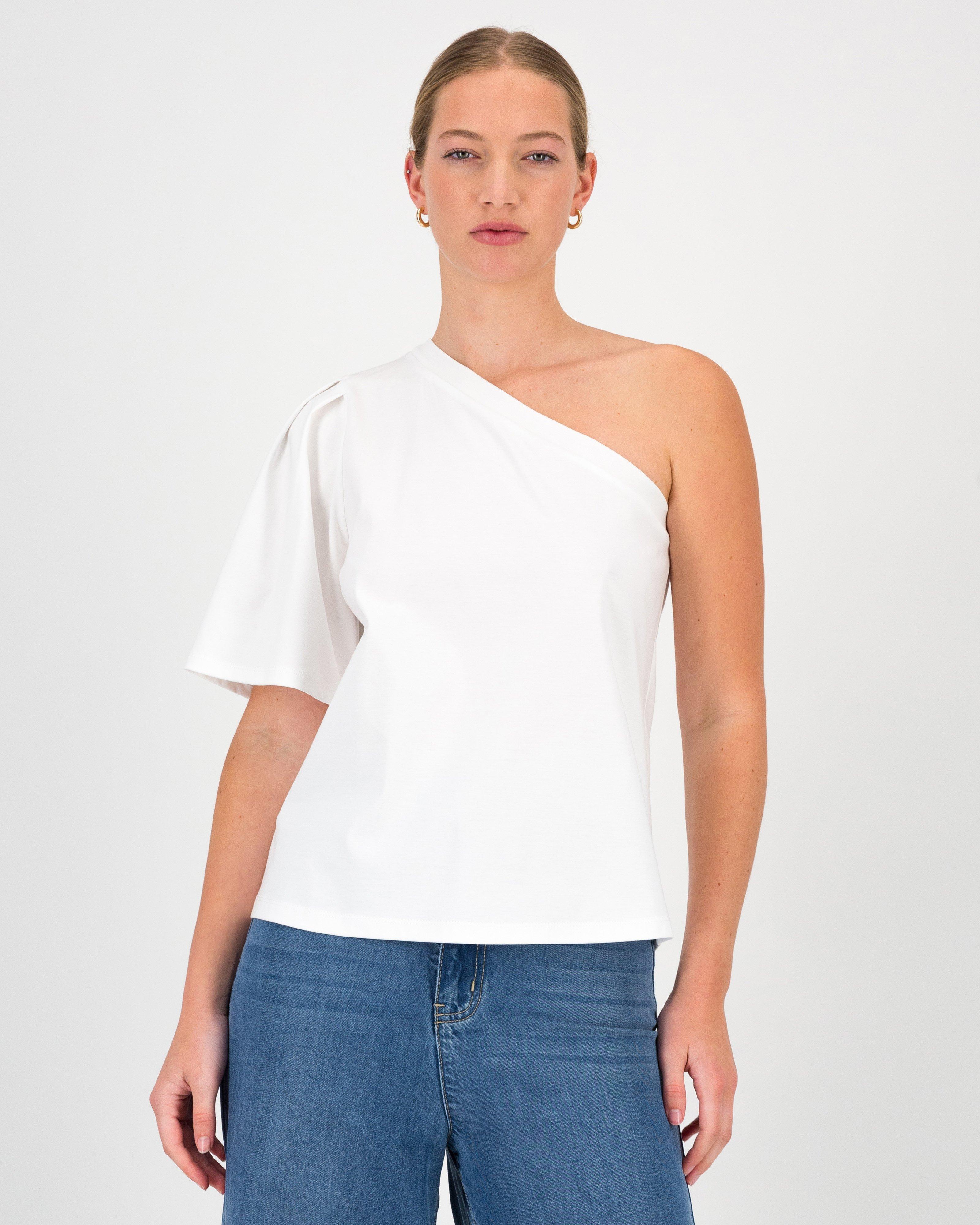 Kendra One Shoulder Top -  Milk