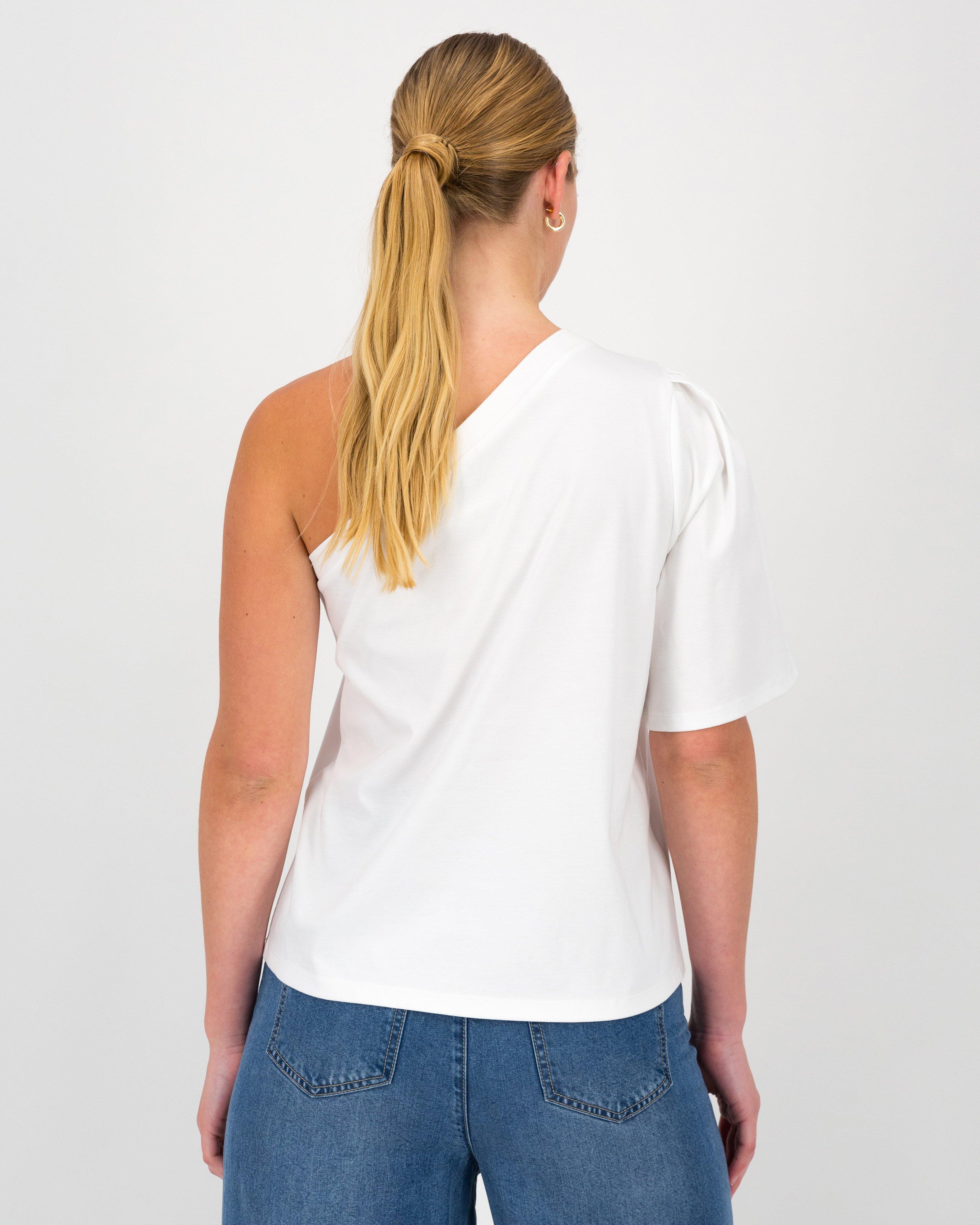 Kendra One Shoulder Top -  Milk