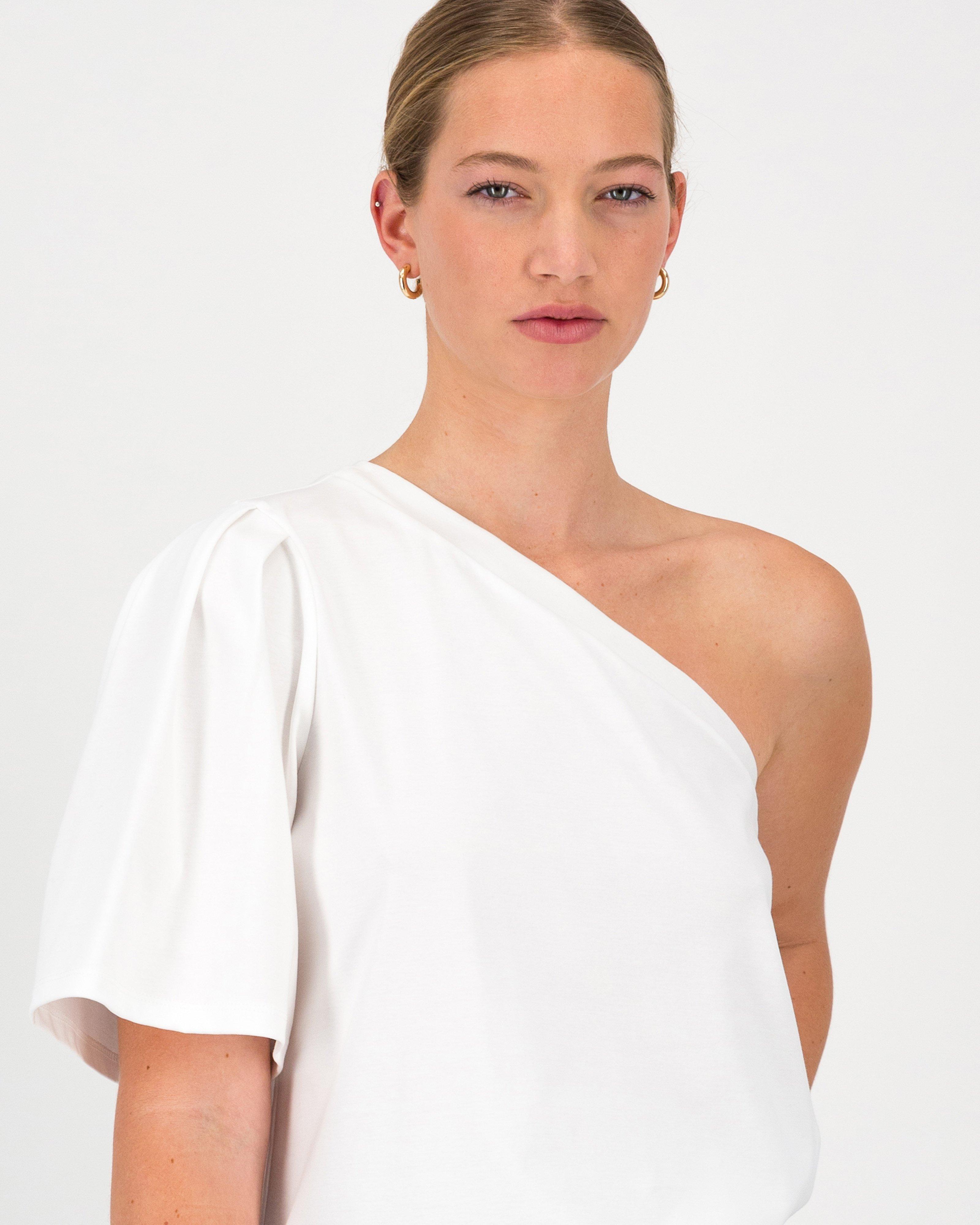 Kendra One Shoulder Top -  Milk