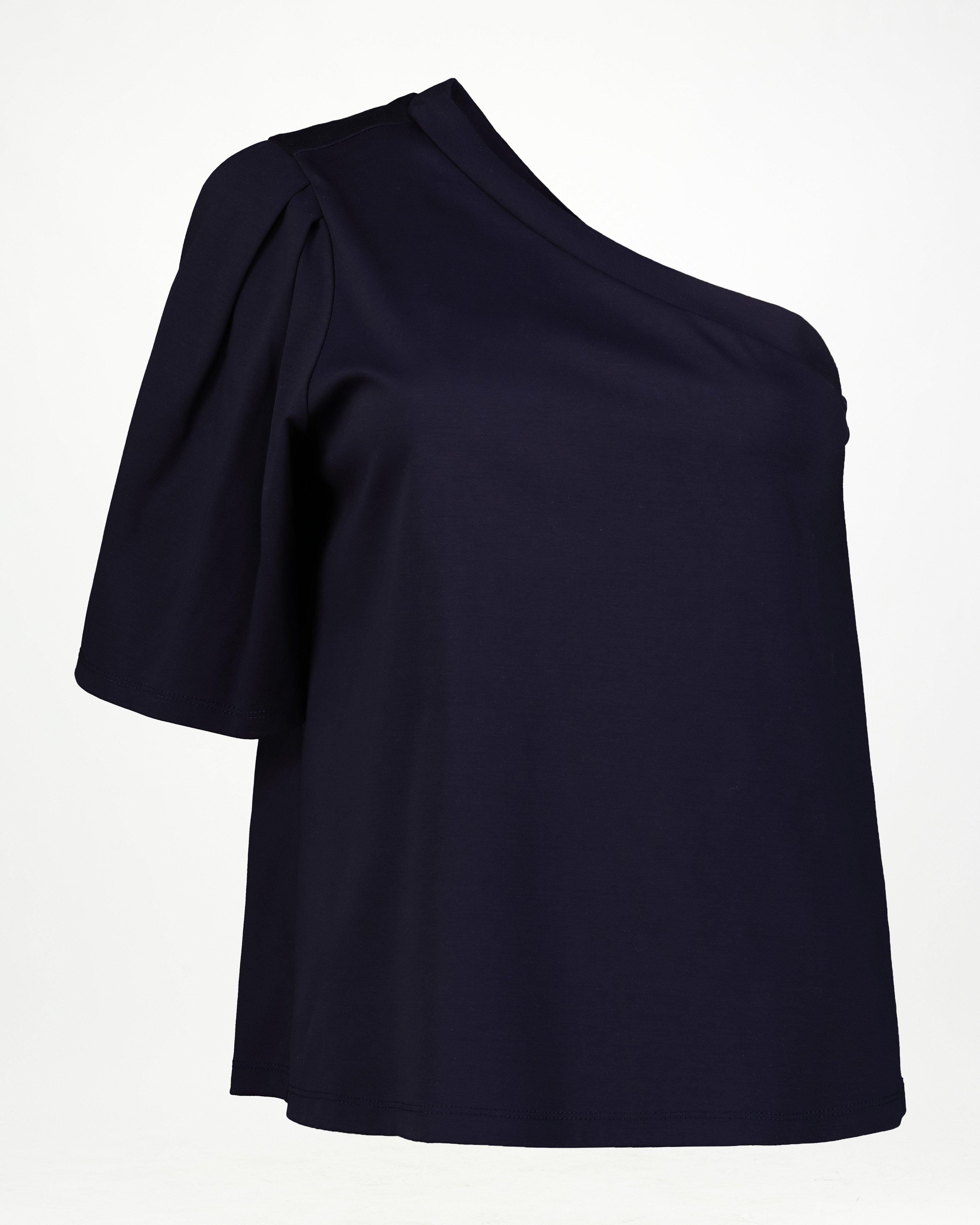 Kendra One Shoulder Top -  Navy