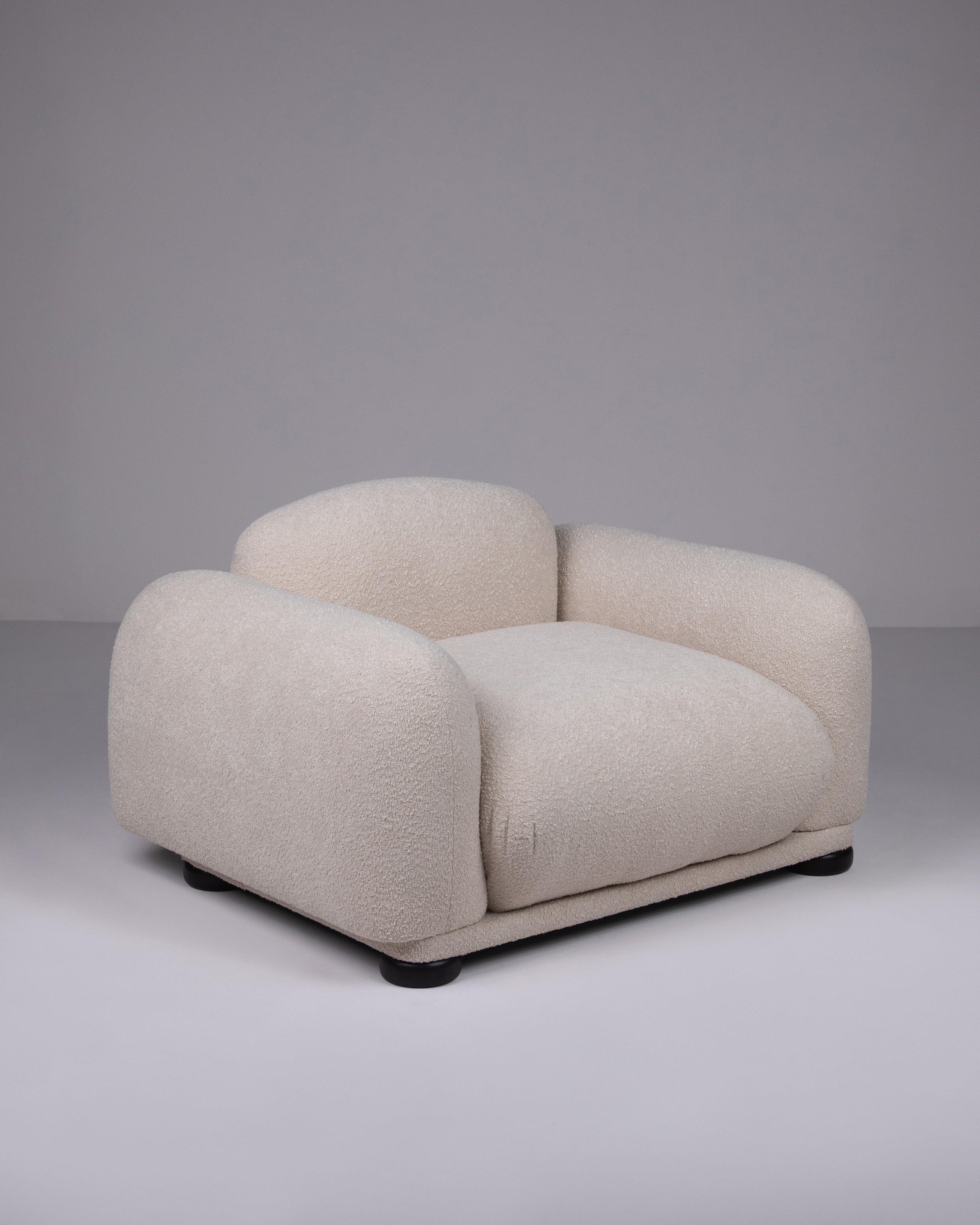 Bubble Boucle Armchair -  Stone