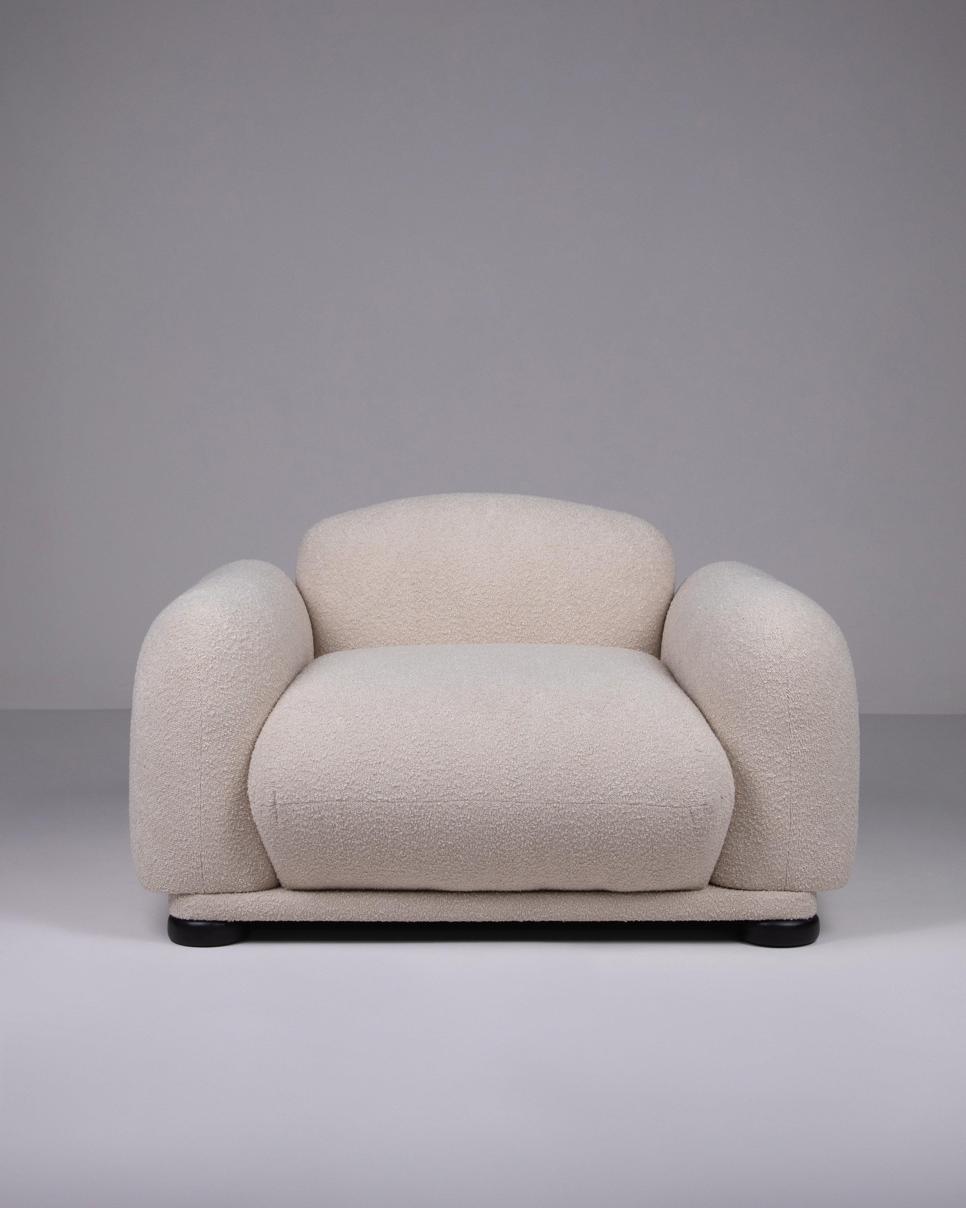 Bubble Boucle Armchair -  Stone