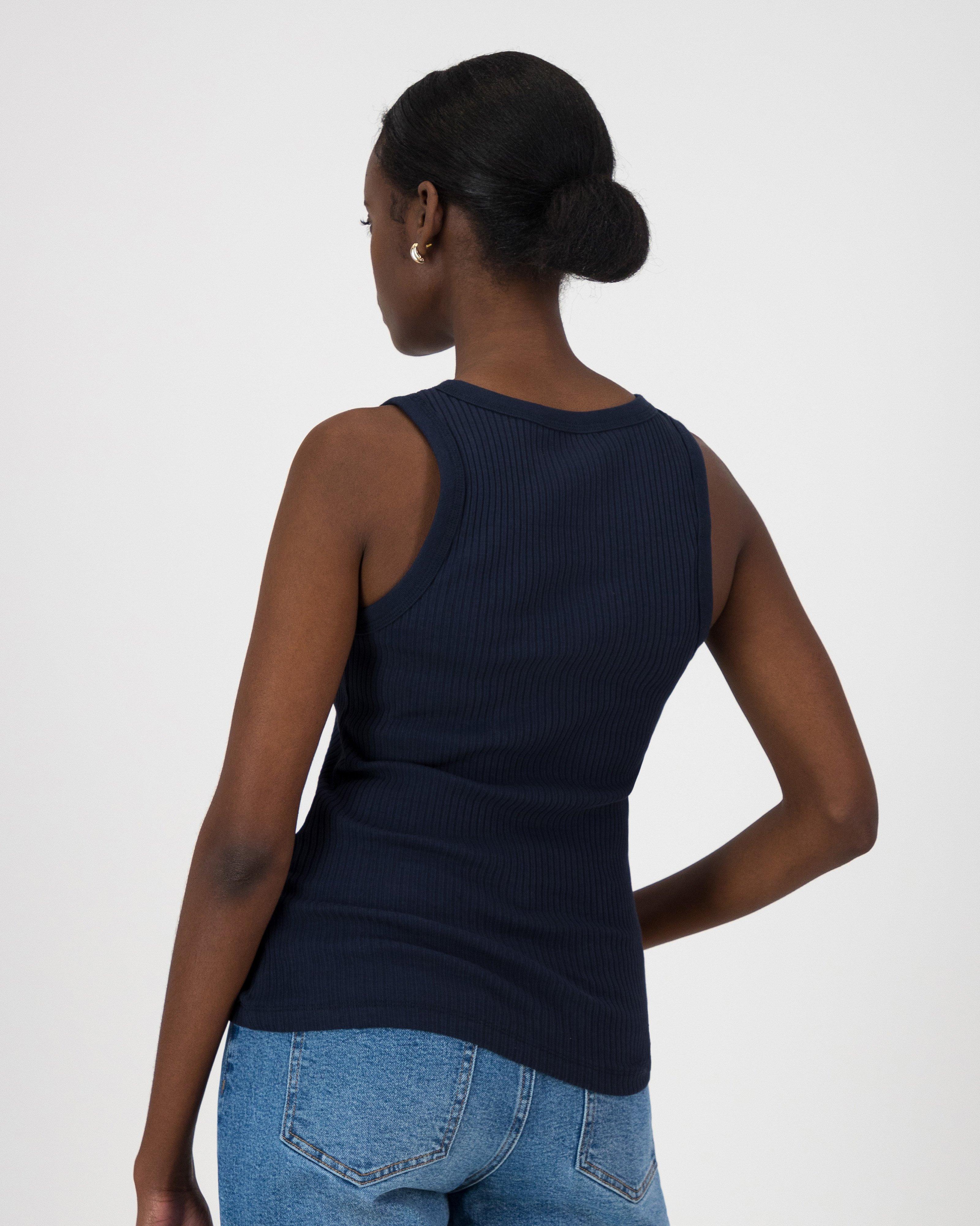  Clara Henley Tank -  Navy