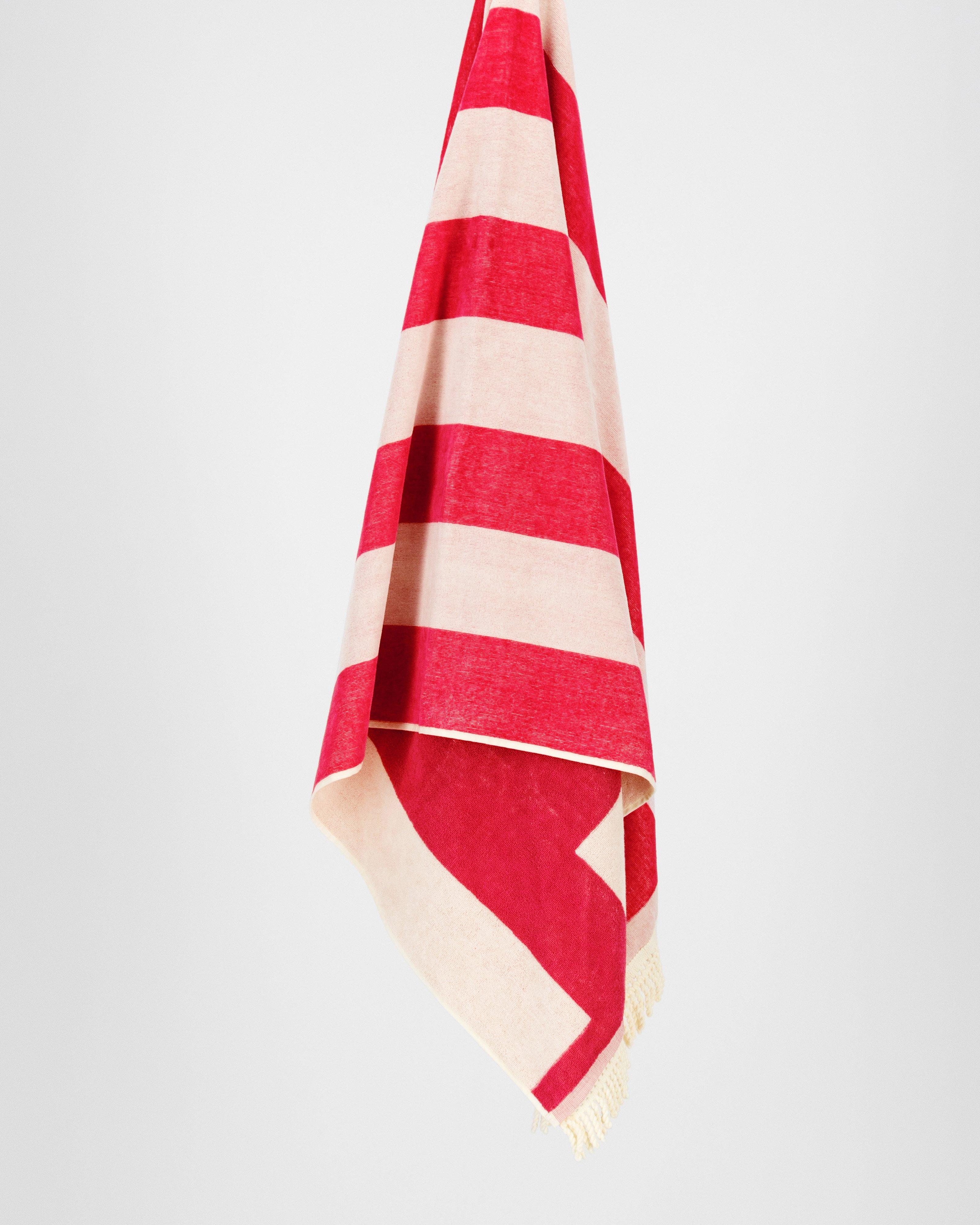 Freya Velour Beach Towel -  Pink