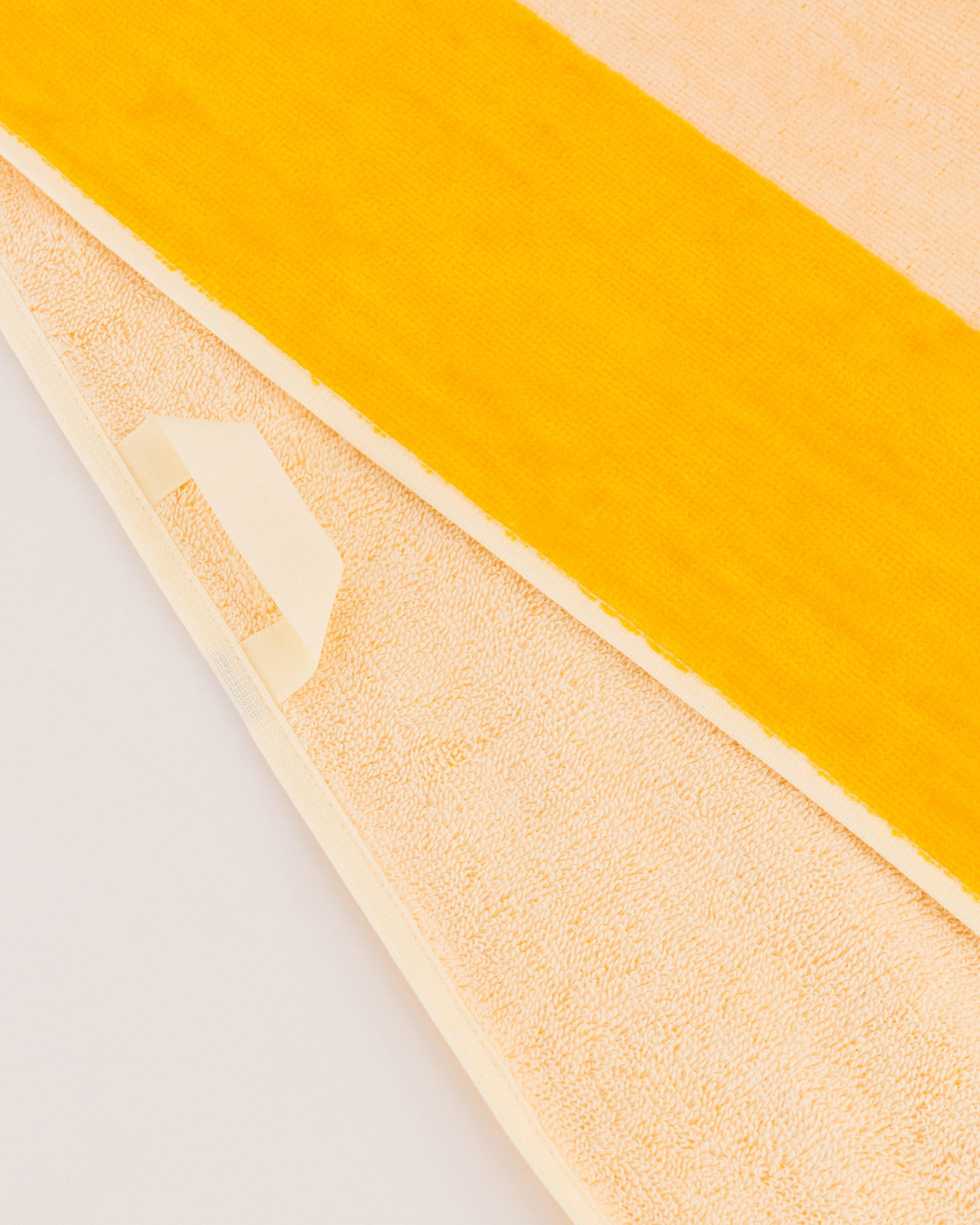 Freya Velour Beach Towel -  Yellow